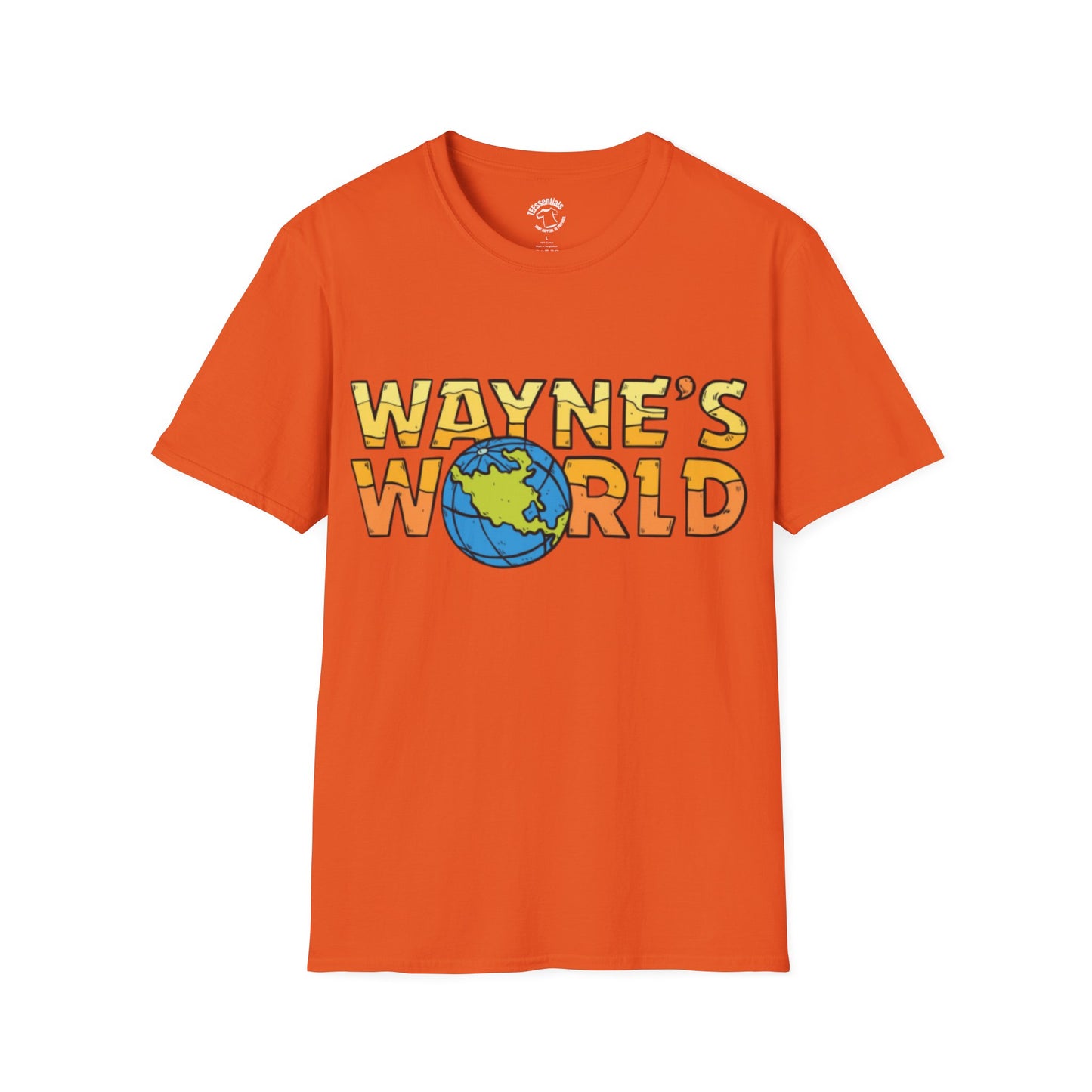 Wayne's World Graphic T-Shirt — Retro 90s Globe Logo Tee
