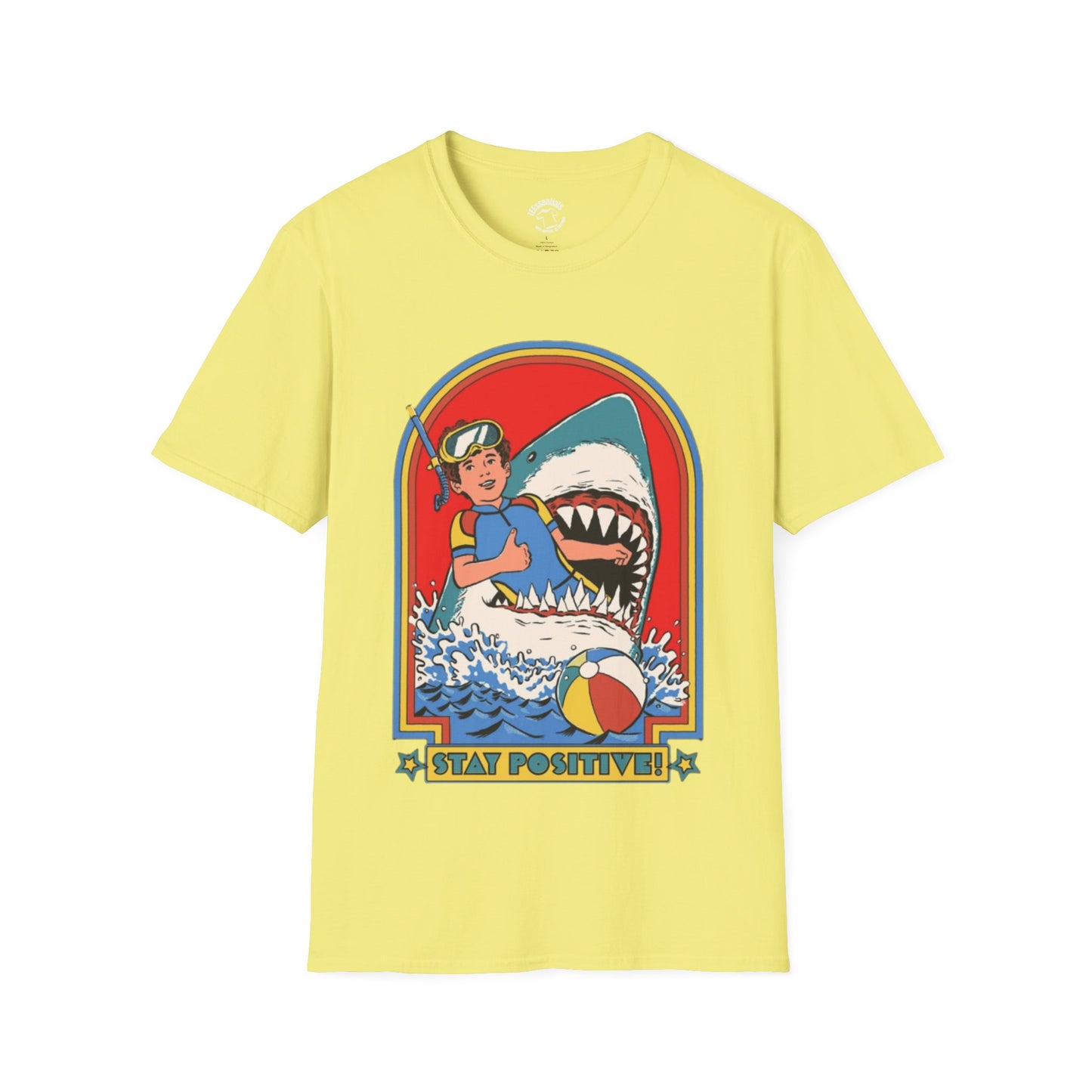 Stay Positive Shark Beach T-Shirt