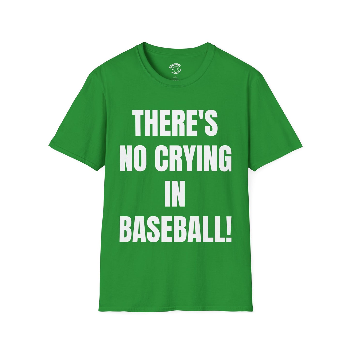 Theres No Crying in Baseball T-Shirt — Funny Baseball Movie Quote Tee