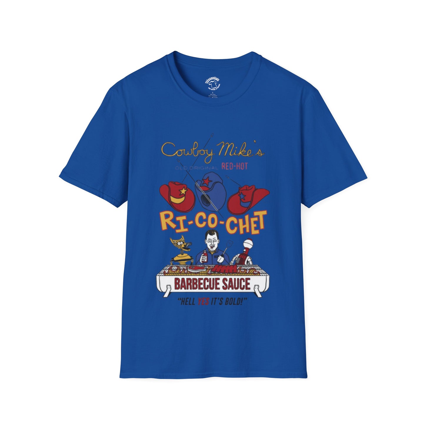 Cowboy Mike's Ri-Co-Chet Barbecue Sauce T-Shirt — Retro MST3K BBQ Graphic Tee