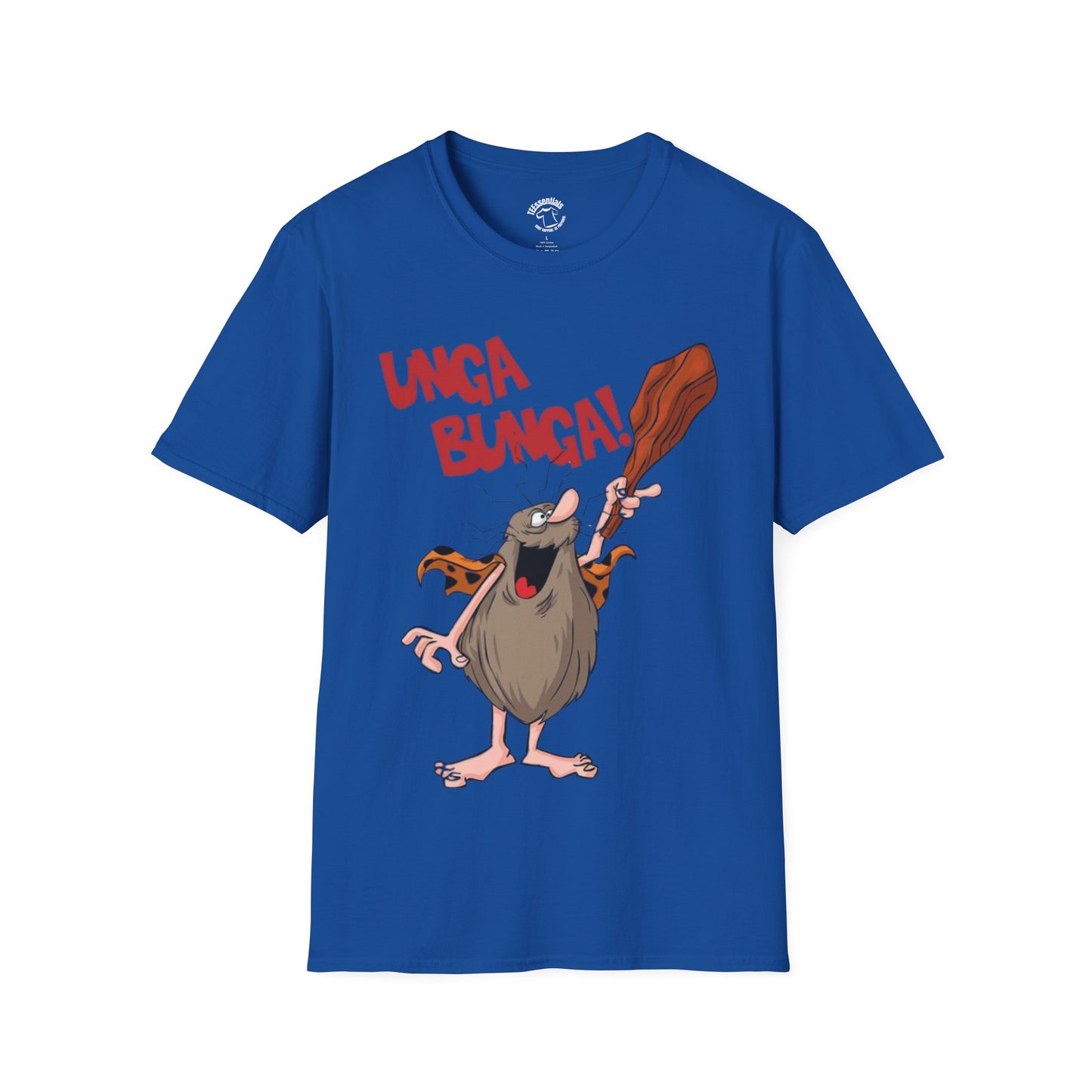 Captain Caveman Cartoon T-Shirt — "Unga Bunga!" Funny Prehistoric Graphic Tee