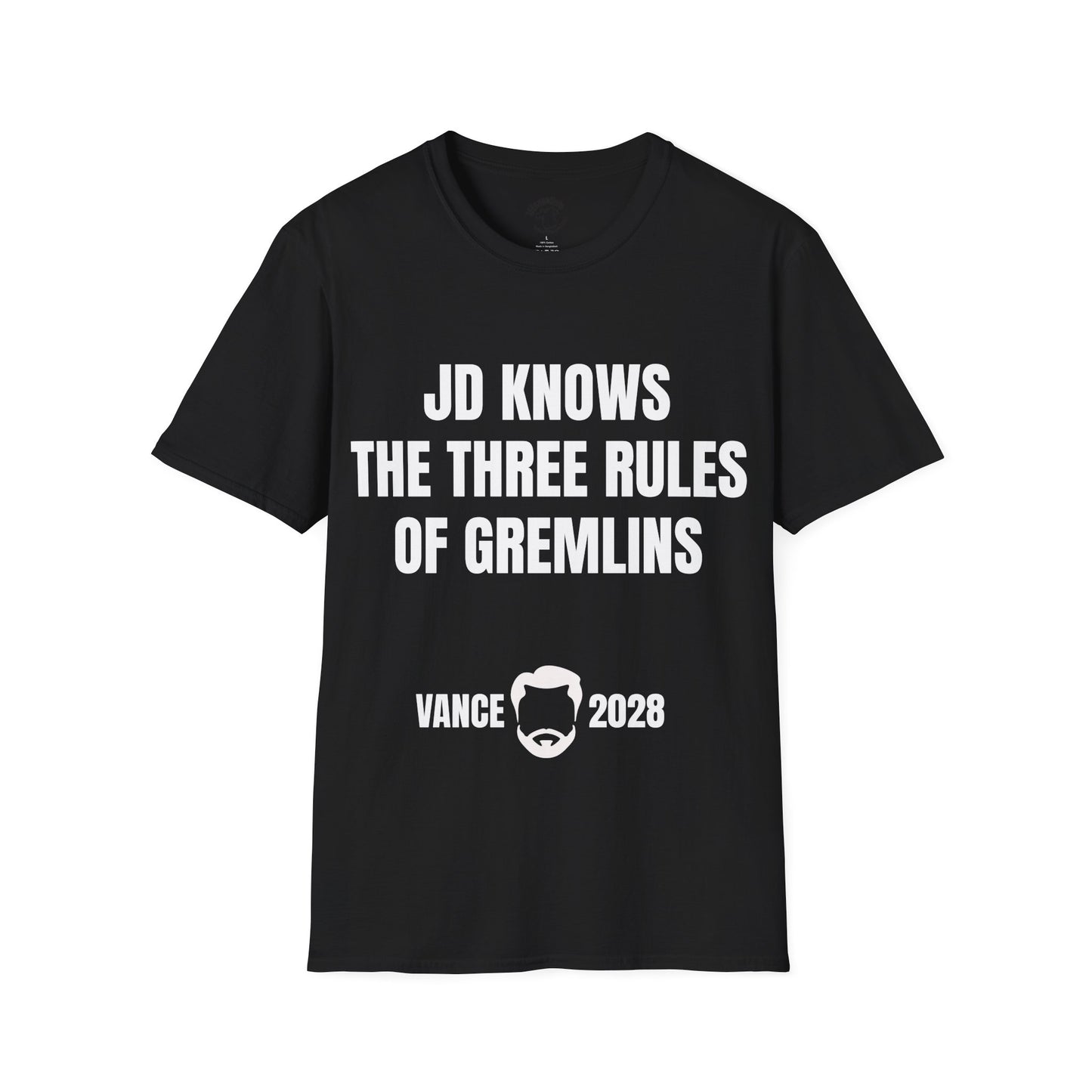JD Gremlins Rules T-Shirt — “JD Knows The Three Rules” Vance 2028