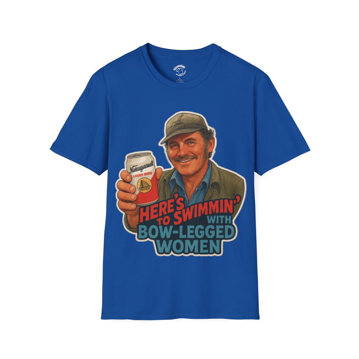 T-Shirt — Retro 'Here's to Swimmin' with Bow-Legged Women' Vintage Jaws