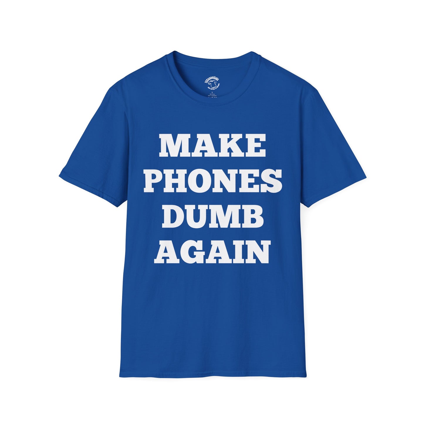 Make Phones Dumb Again T-Shirt — Anti-Smartphone Retro Slogan Tee