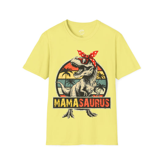 Mamasaurus T-Shirt – Retro Dino Mom Graphic Tee