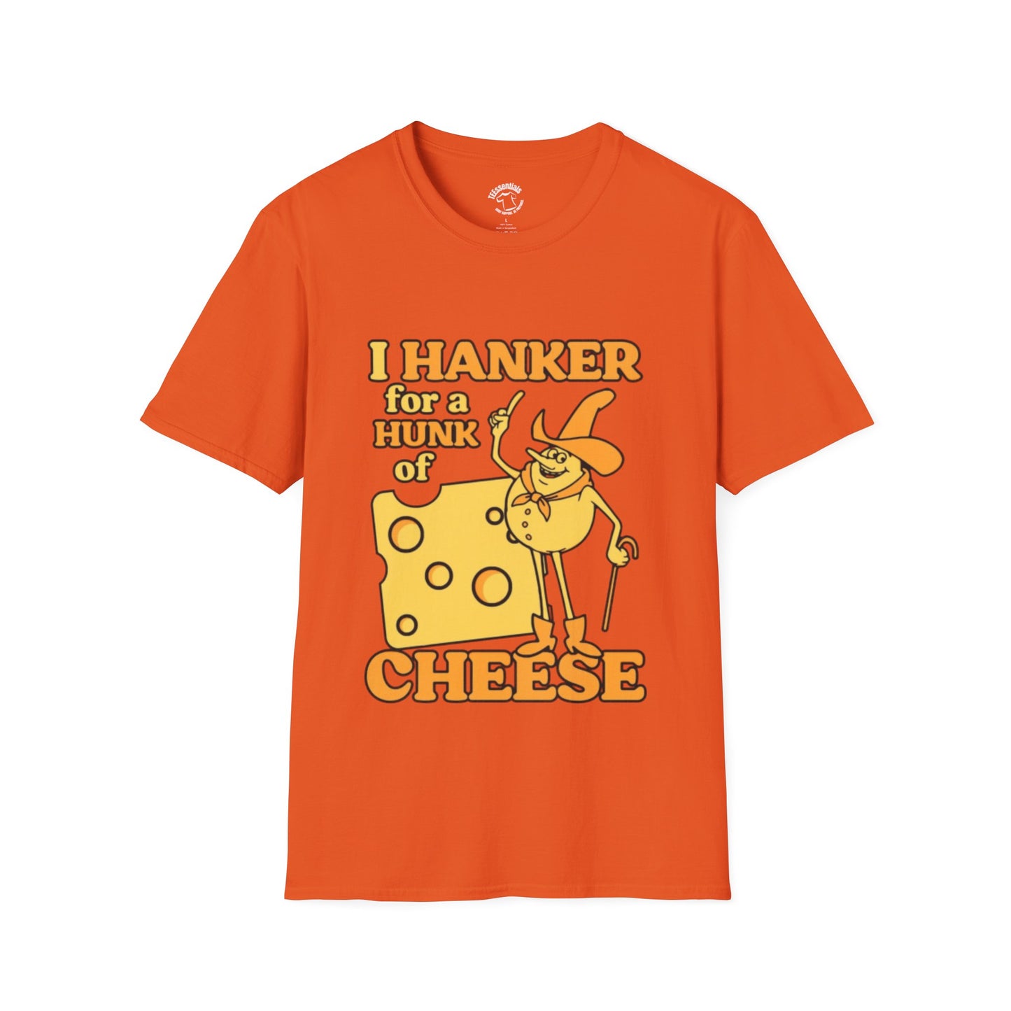 Cheese Hunk T-Shirt — "I Hanker for a Hunk of Cheese" Vintage Cartoon Tee