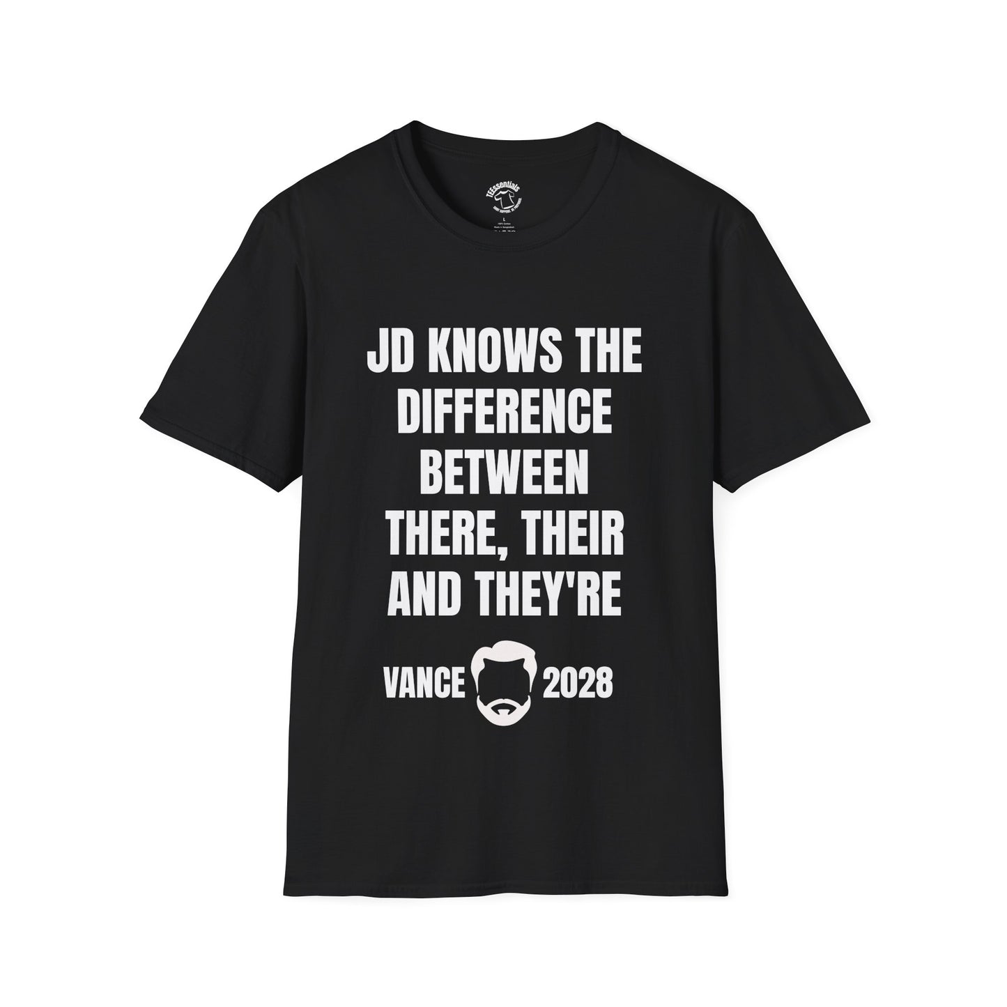 Grammar Warrior T-Shirt — "JD Knows the Difference Between There, Their and They’re" Vance 2028