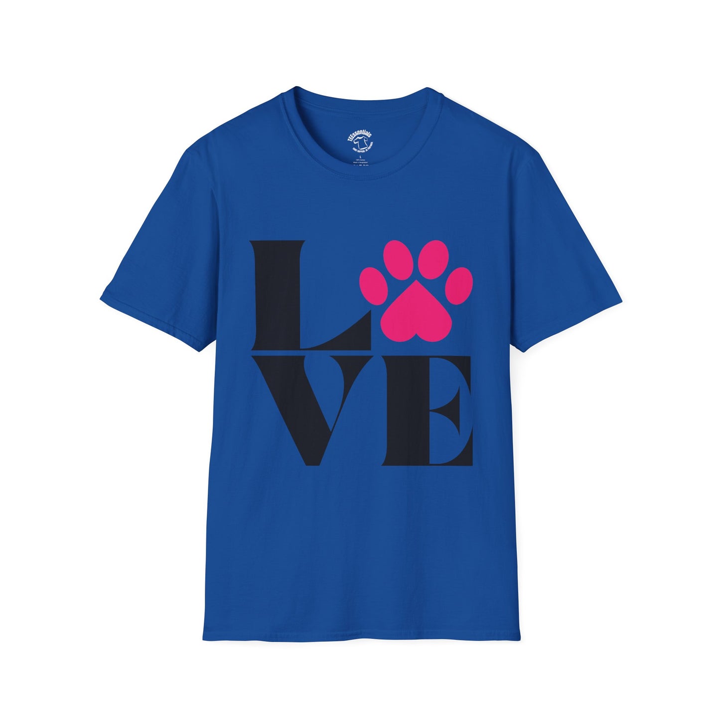 Love Paw T-Shirt — Pink Paw Print Pet Lover Tee