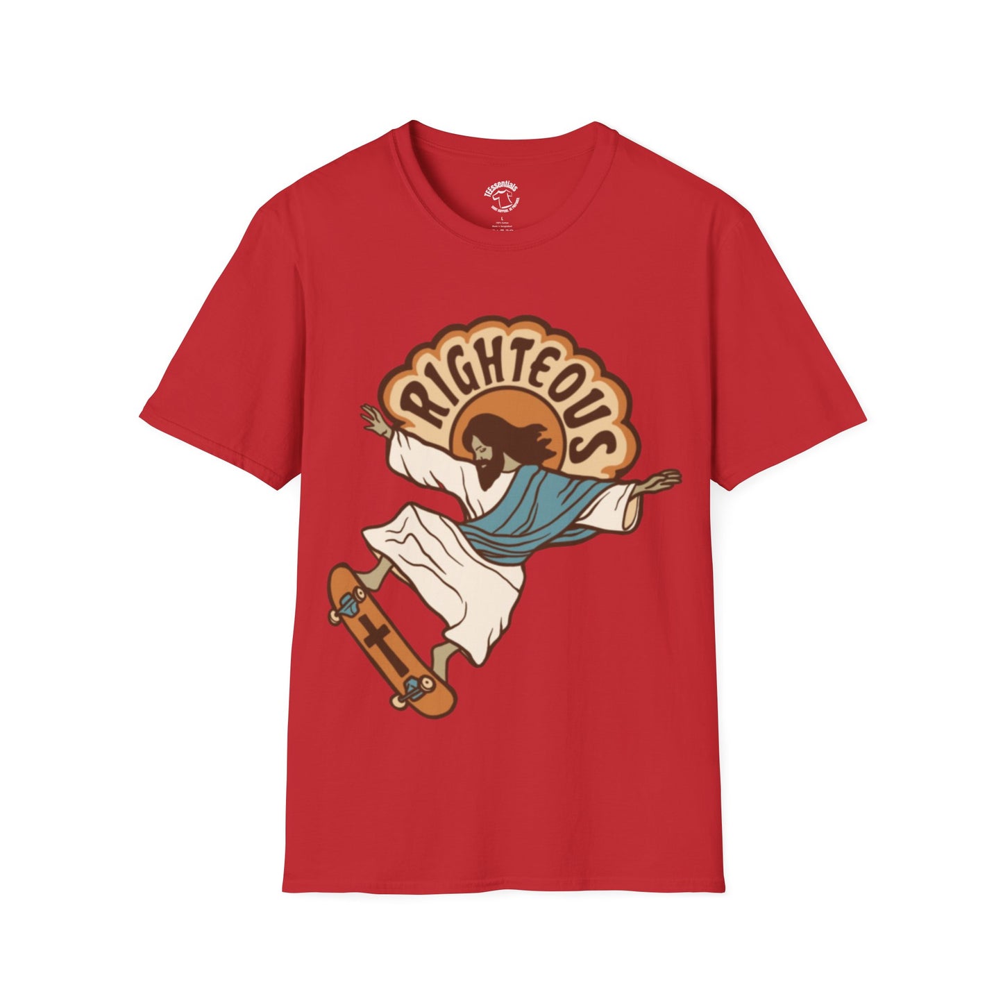 Righteous Skateboarding Jesus T-Shirt – Retro Faith Graphic Tee