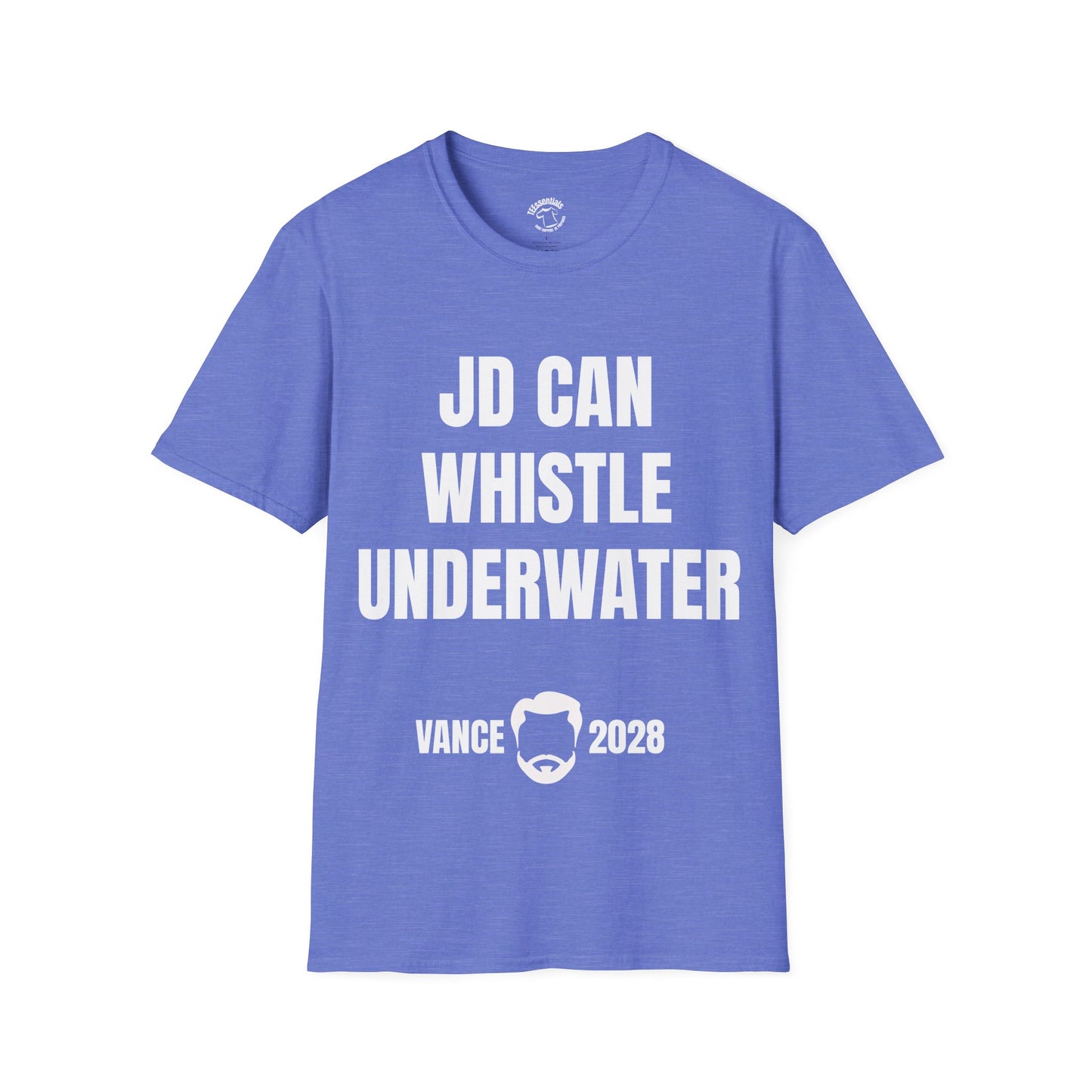 Political Tee — "JD Can Whistle Underwater" Vance 2028