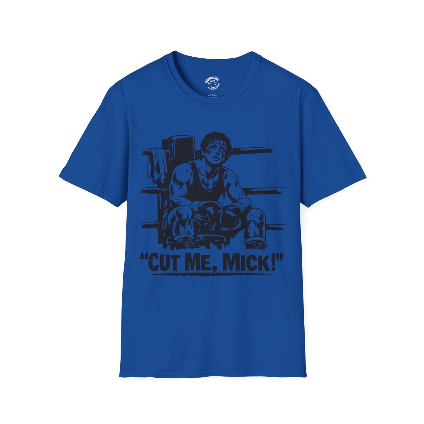 Rocky-Inspired Boxing Tee — "Cut Me, Mick!" Graphic T-Shirt