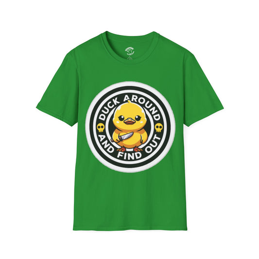 Duck Around and Find Out T-Shirt — Cute Angry Rubber Duck Jeep Graphic Tee