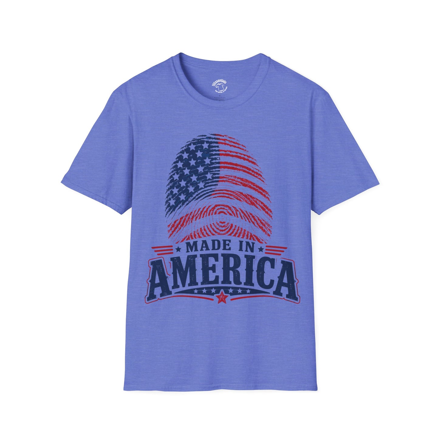 Made in America T-Shirt — American Flag Fingerprint Patriotic Tee