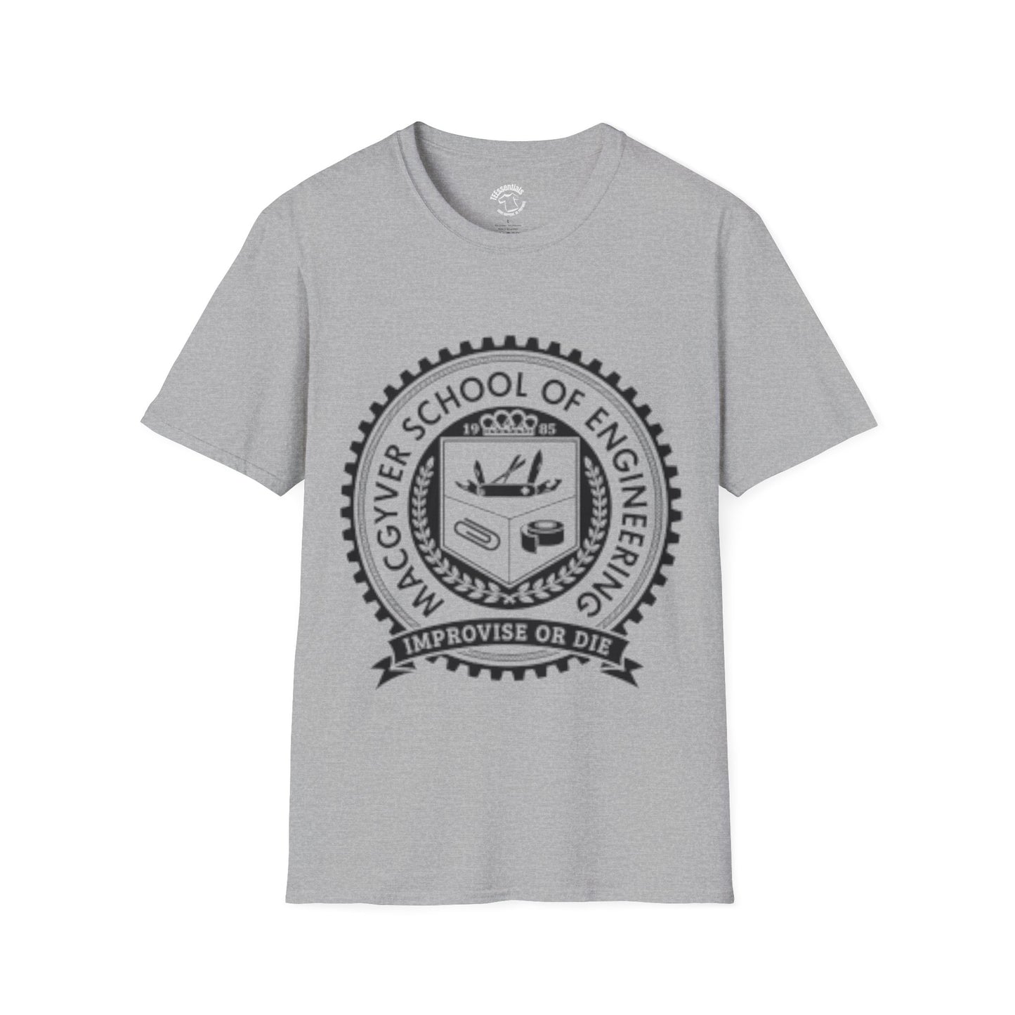 MacGyver's School of Engineering T-Shirt - 'Improvise or Die' Graphic Tee