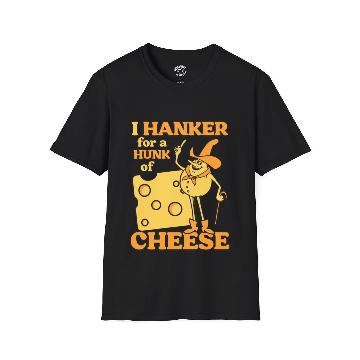 Cheese Hunk T-Shirt — "I Hanker for a Hunk of Cheese" Vintage Cartoon Tee