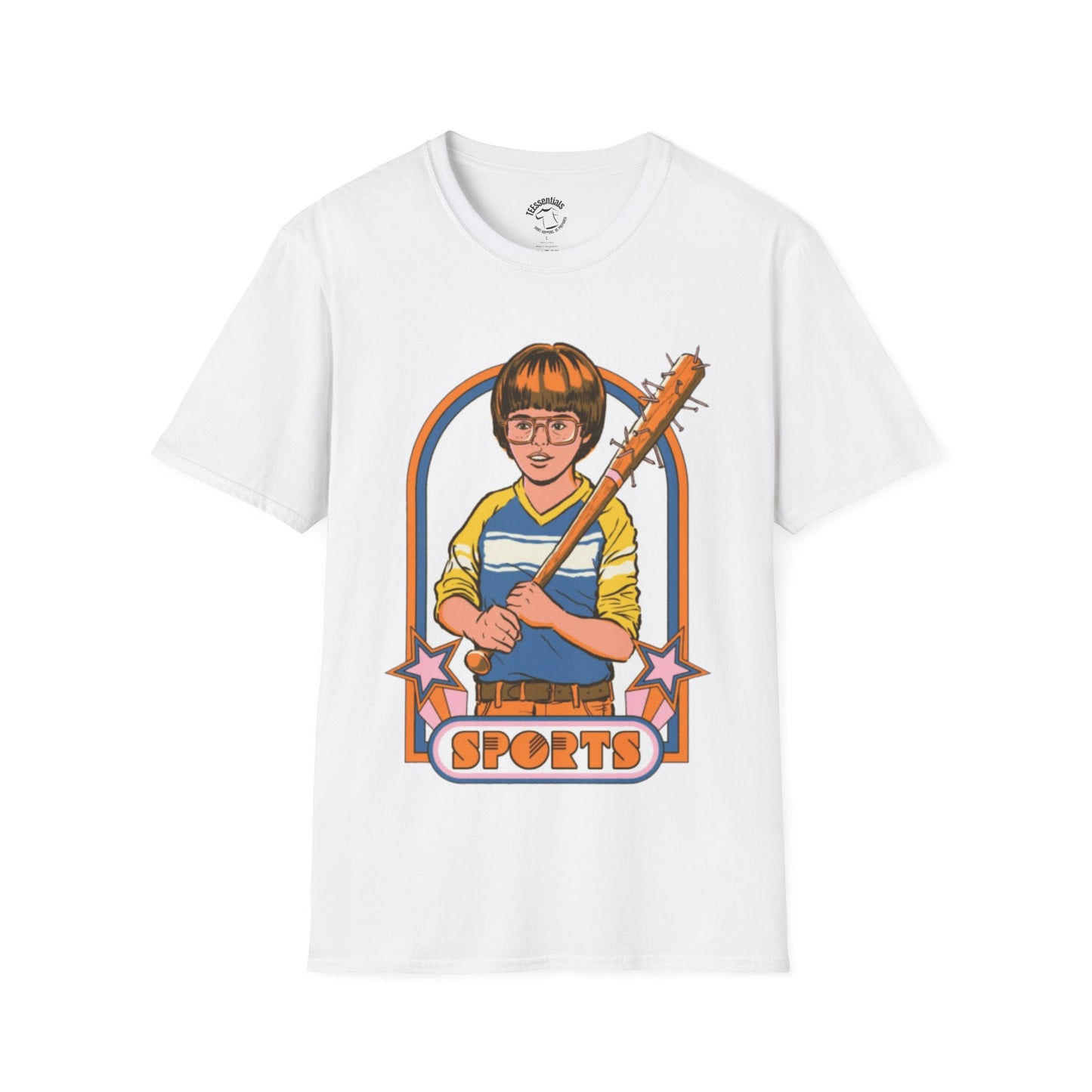 Retro 'Sports' Baseball Bat Kid Graphic T-Shirt