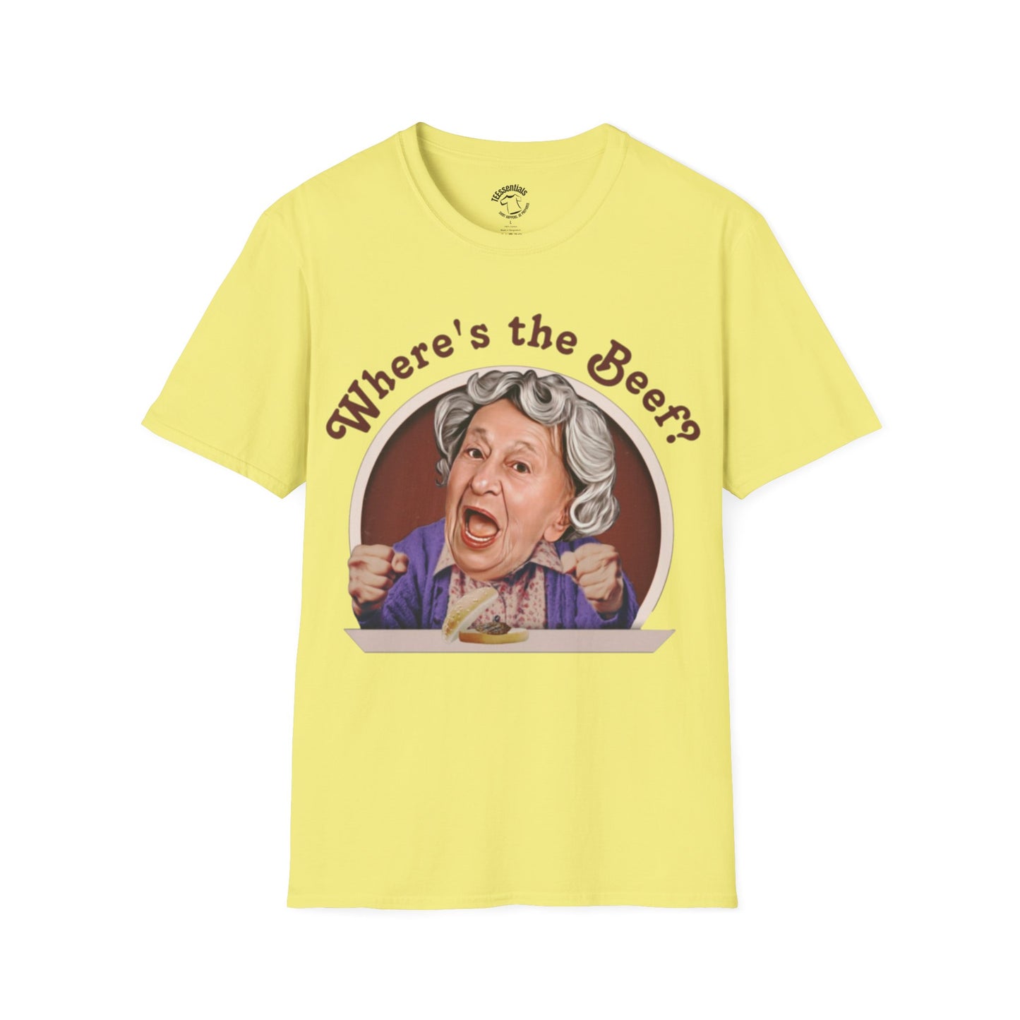 T-Shirt — "Where's the Beef?" Funny Retro Grandma Graphic Tee