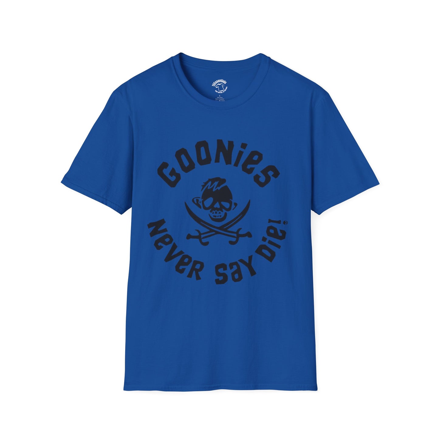 T-Shirt — "Goonies Never Say Die!" Retro Pirate Skull Tee