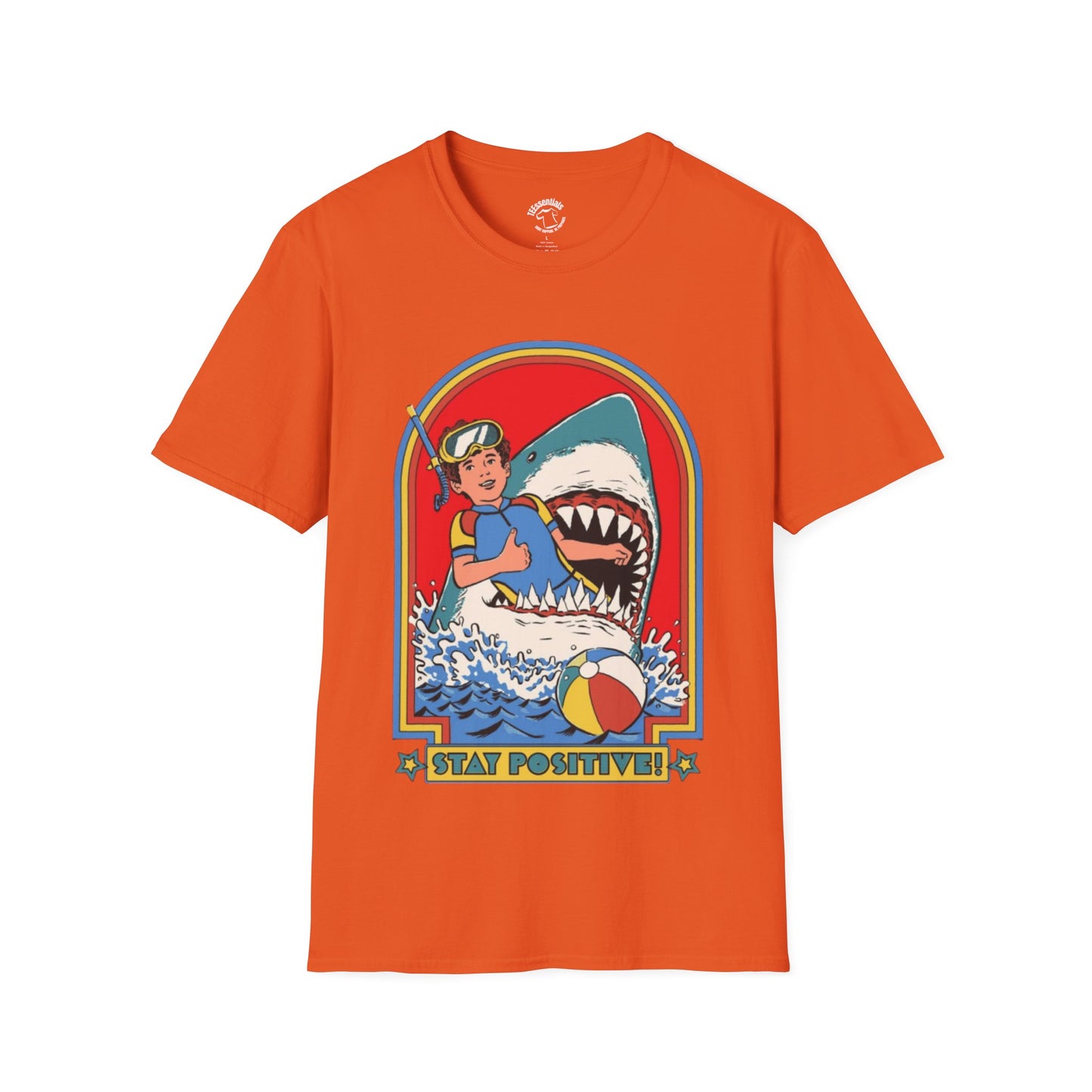 Stay Positive Shark Beach T-Shirt