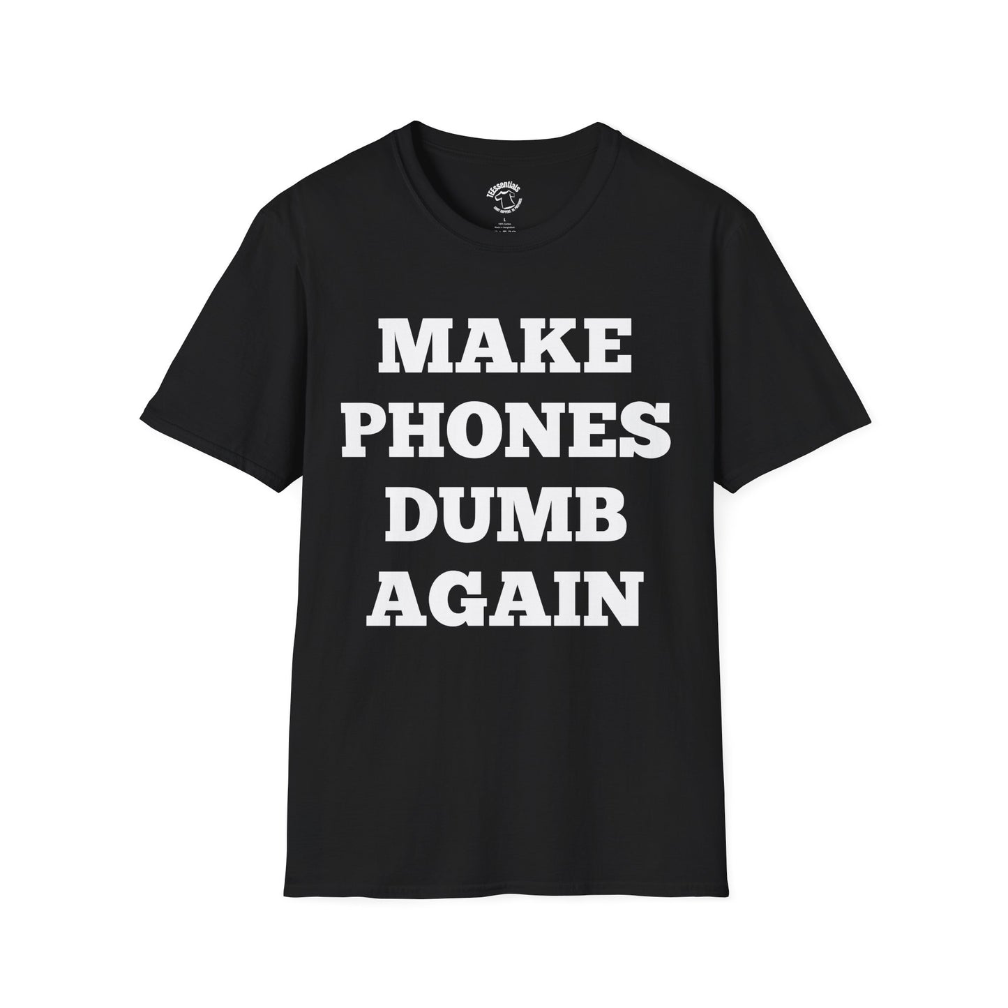 Make Phones Dumb Again T-Shirt — Anti-Smartphone Retro Slogan Tee