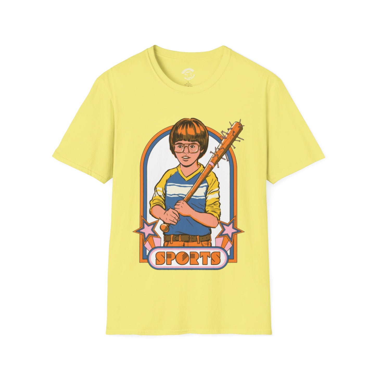 Retro 'Sports' Baseball Bat Kid Graphic T-Shirt