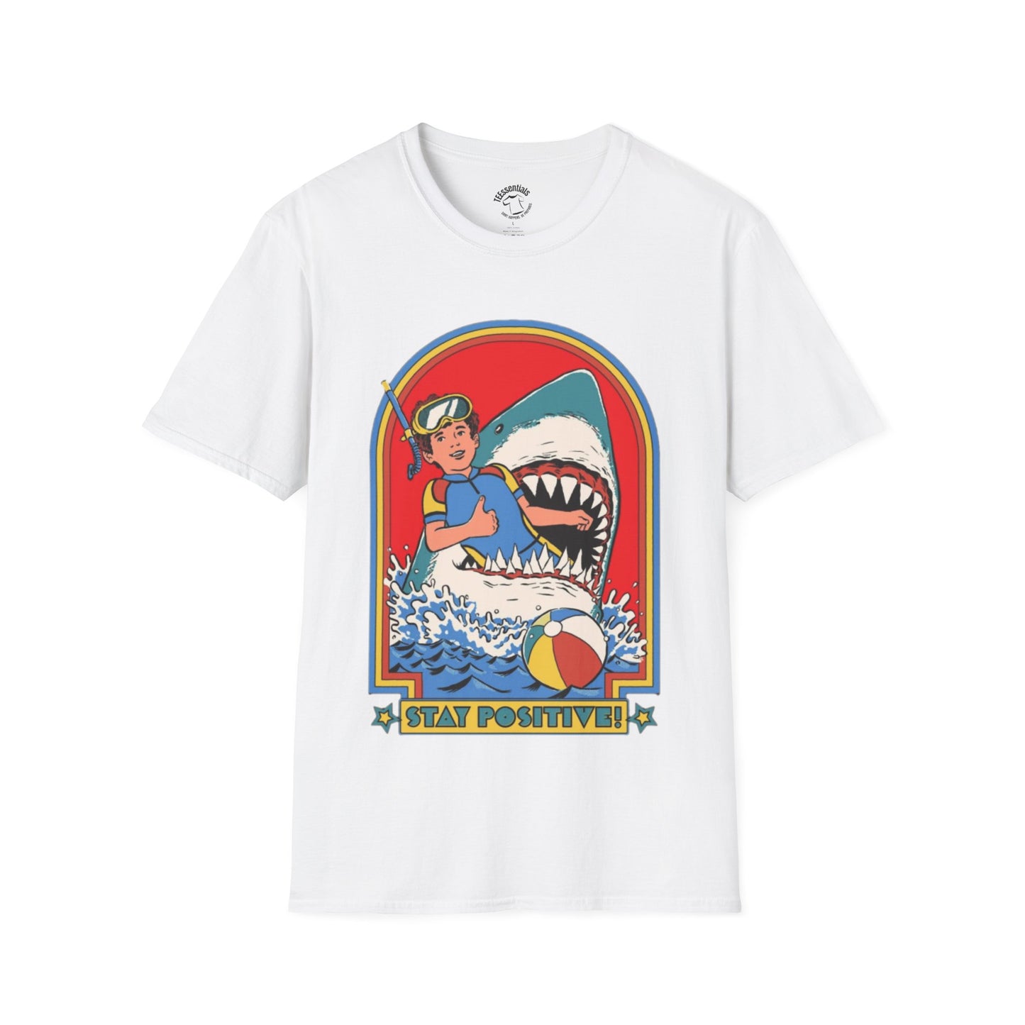 Stay Positive Shark Beach T-Shirt