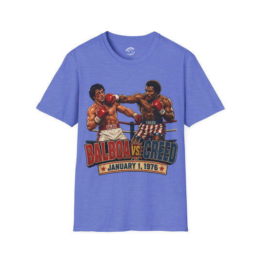 Boxing Match T-Shirt — "Balboa vs. Creed" Vintage Fight Poster Tee