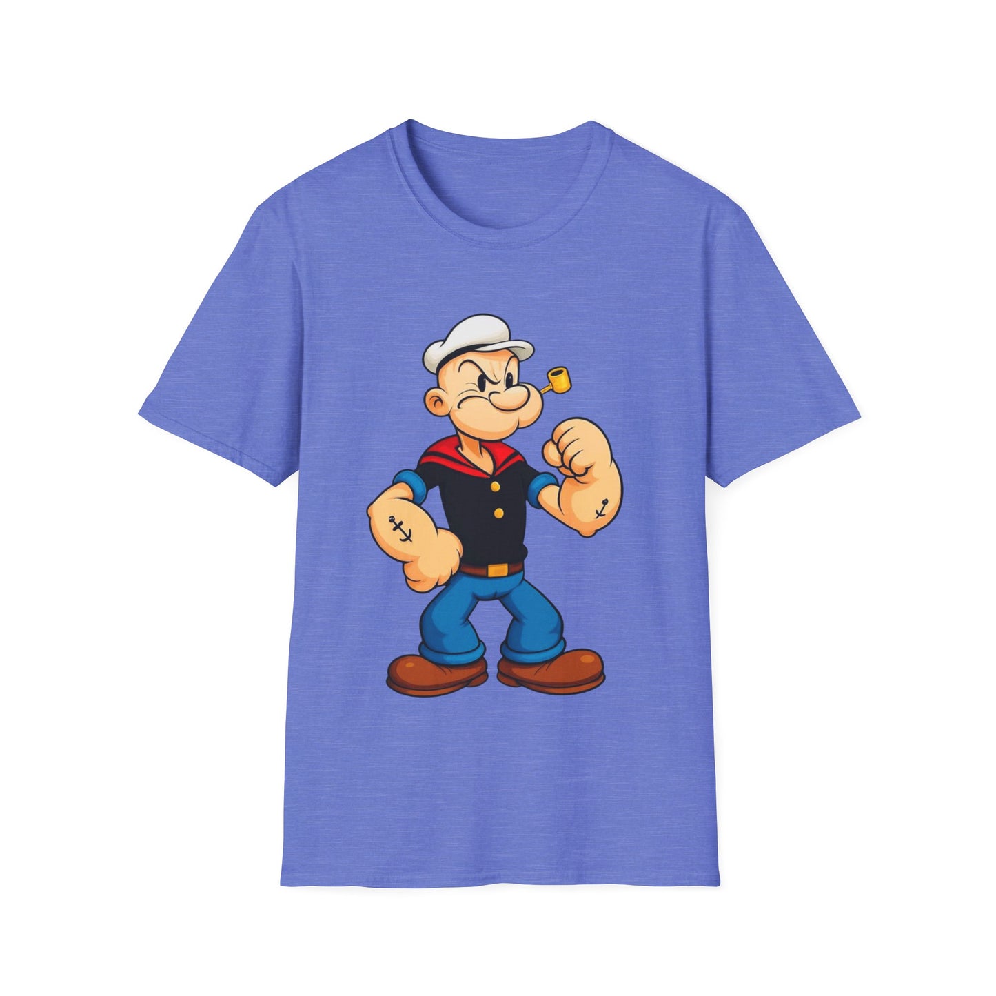 Cartoon Popeye the Sailor Character T-Shirt — Vintage Nautical Graphic Tee