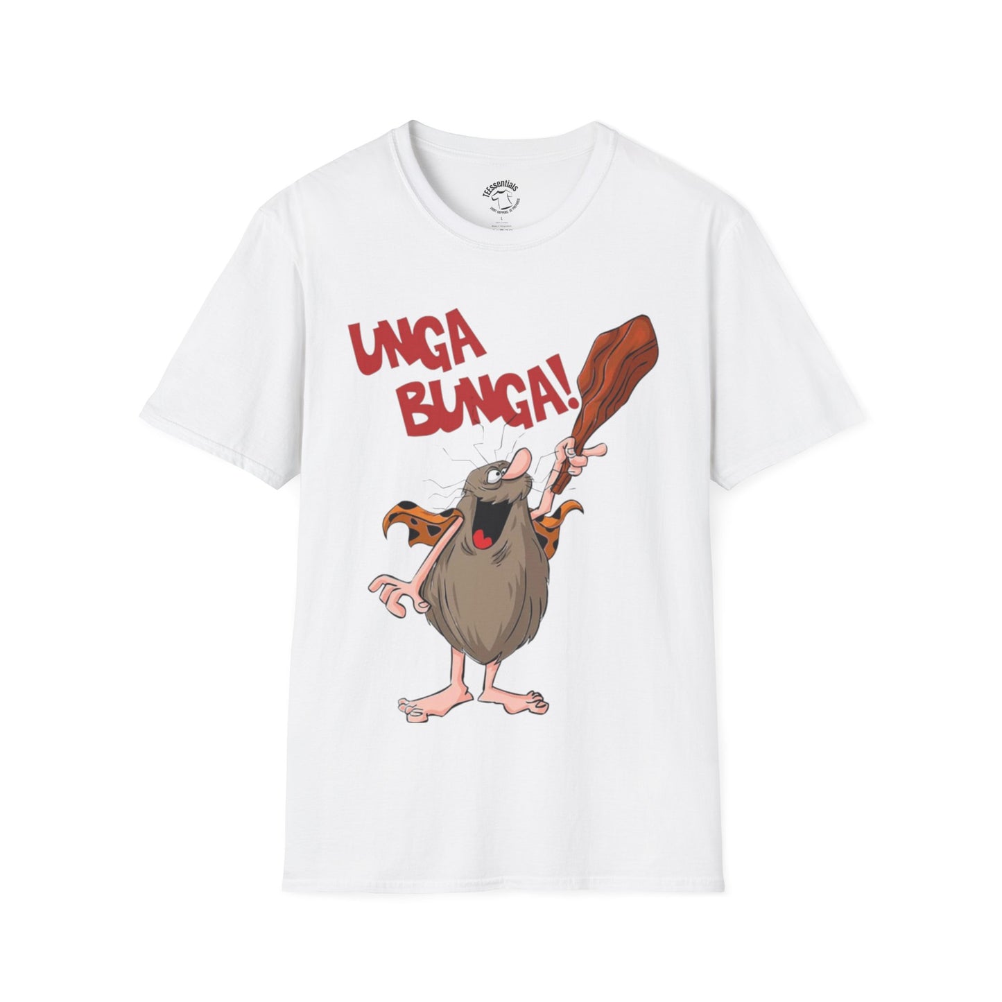 Captain Caveman Cartoon T-Shirt — "Unga Bunga!" Funny Prehistoric Graphic Tee