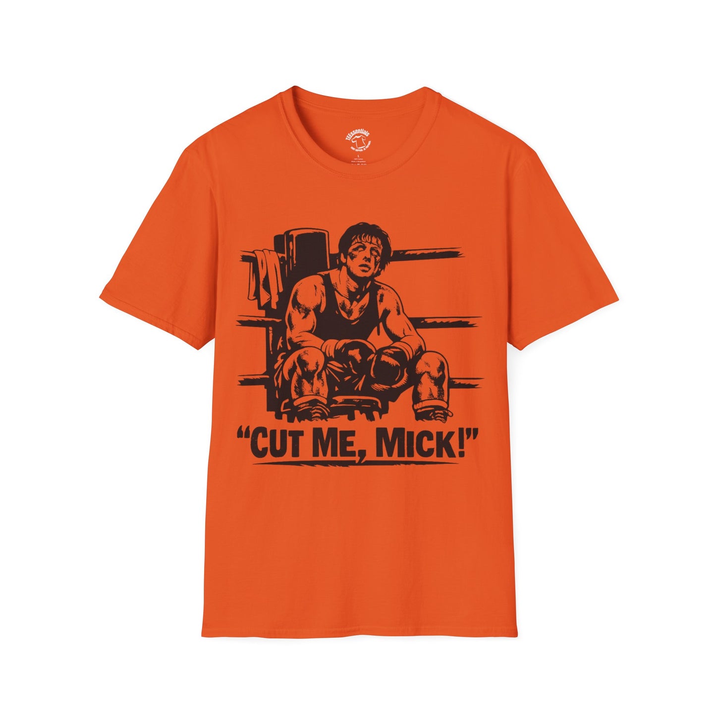 Rocky-Inspired Boxing Tee — "Cut Me, Mick!" Graphic T-Shirt