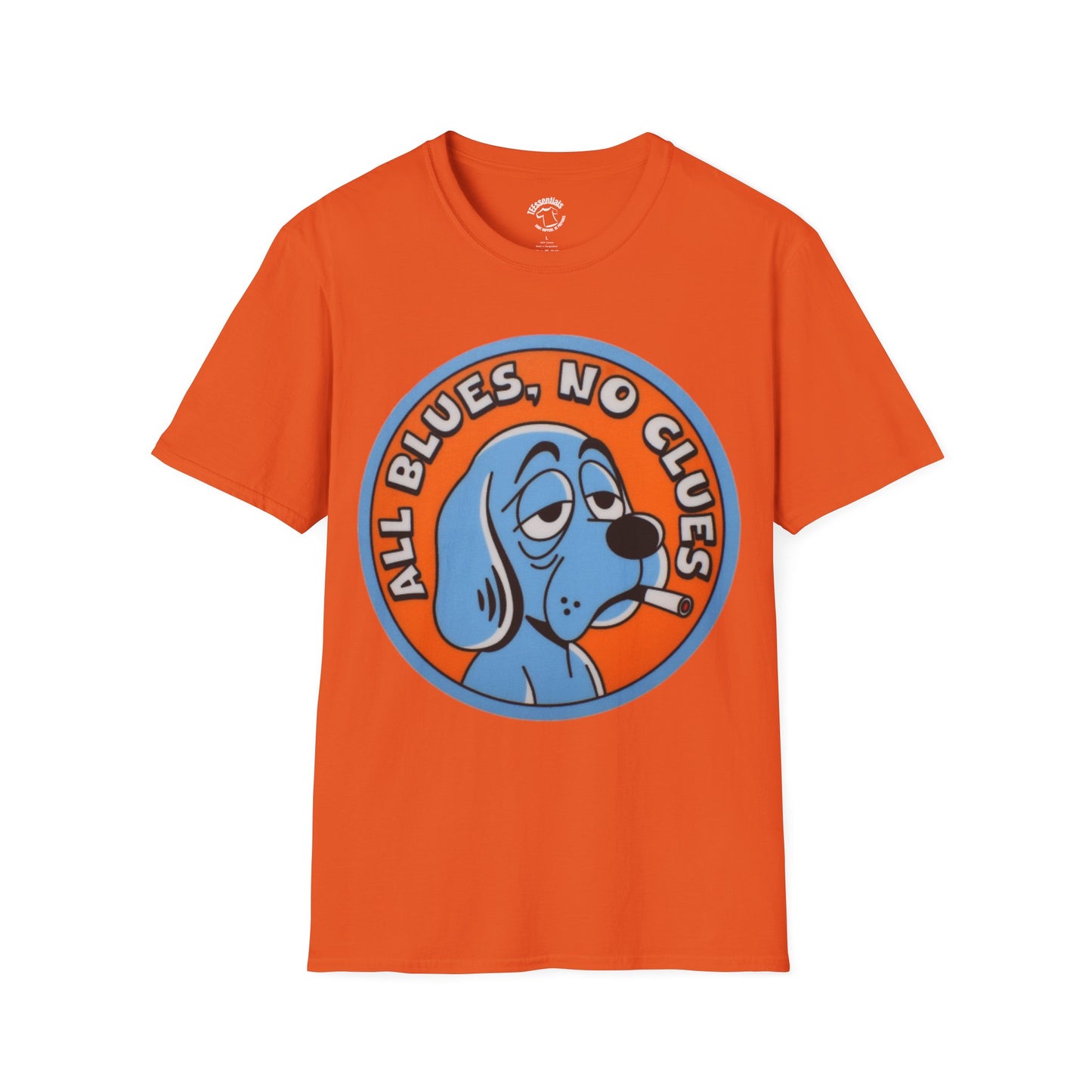 All Blues, No Clues T-Shirt — Retro Sad Puppy Graphic Tee