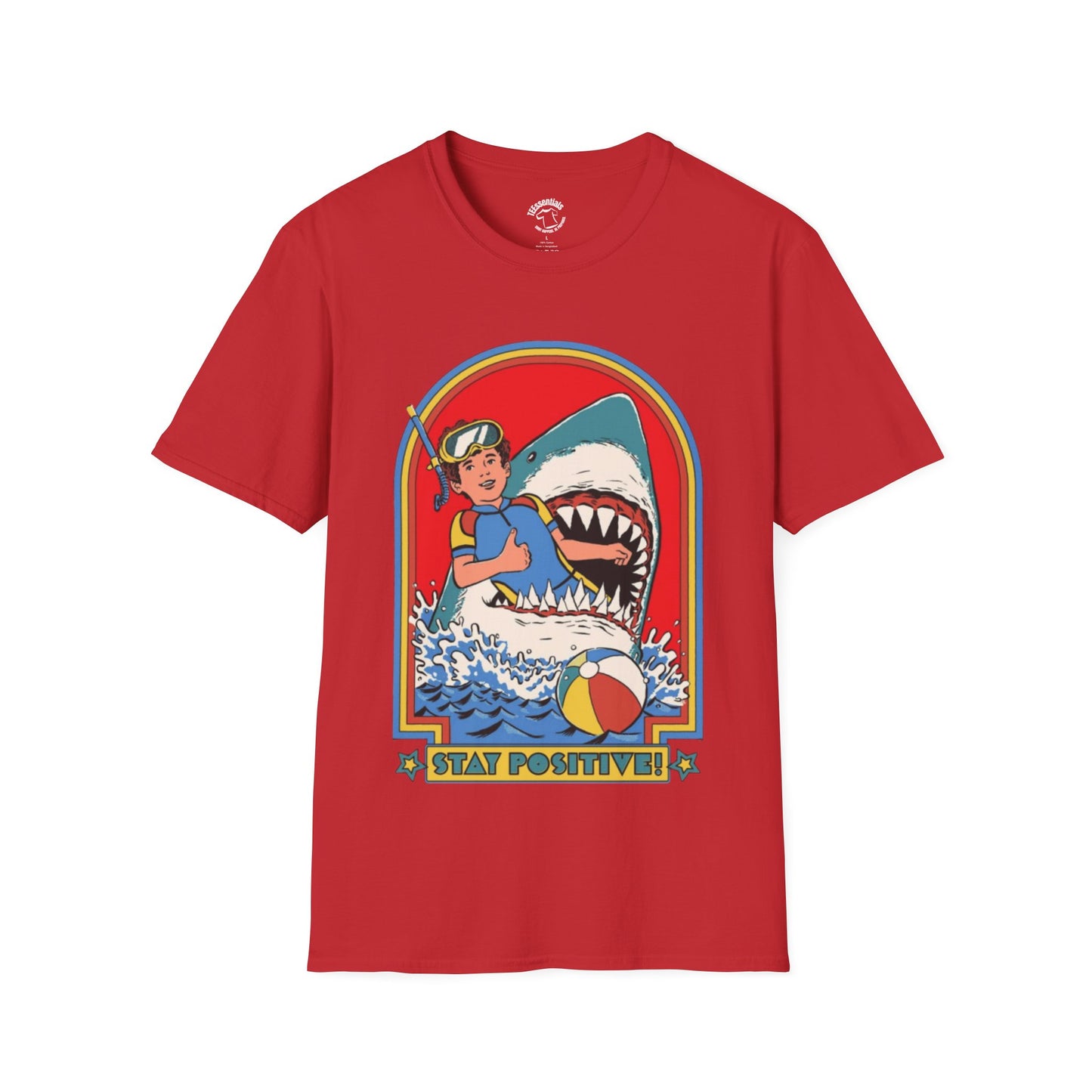 Stay Positive Shark Beach T-Shirt