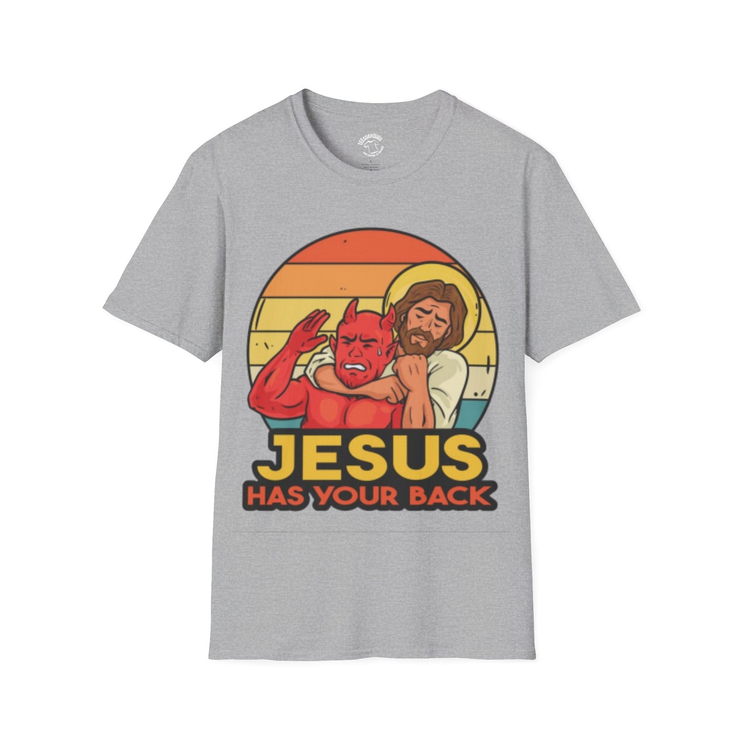 Jesus Has Your Back T-Shirt — Retro Christian Faith Tee