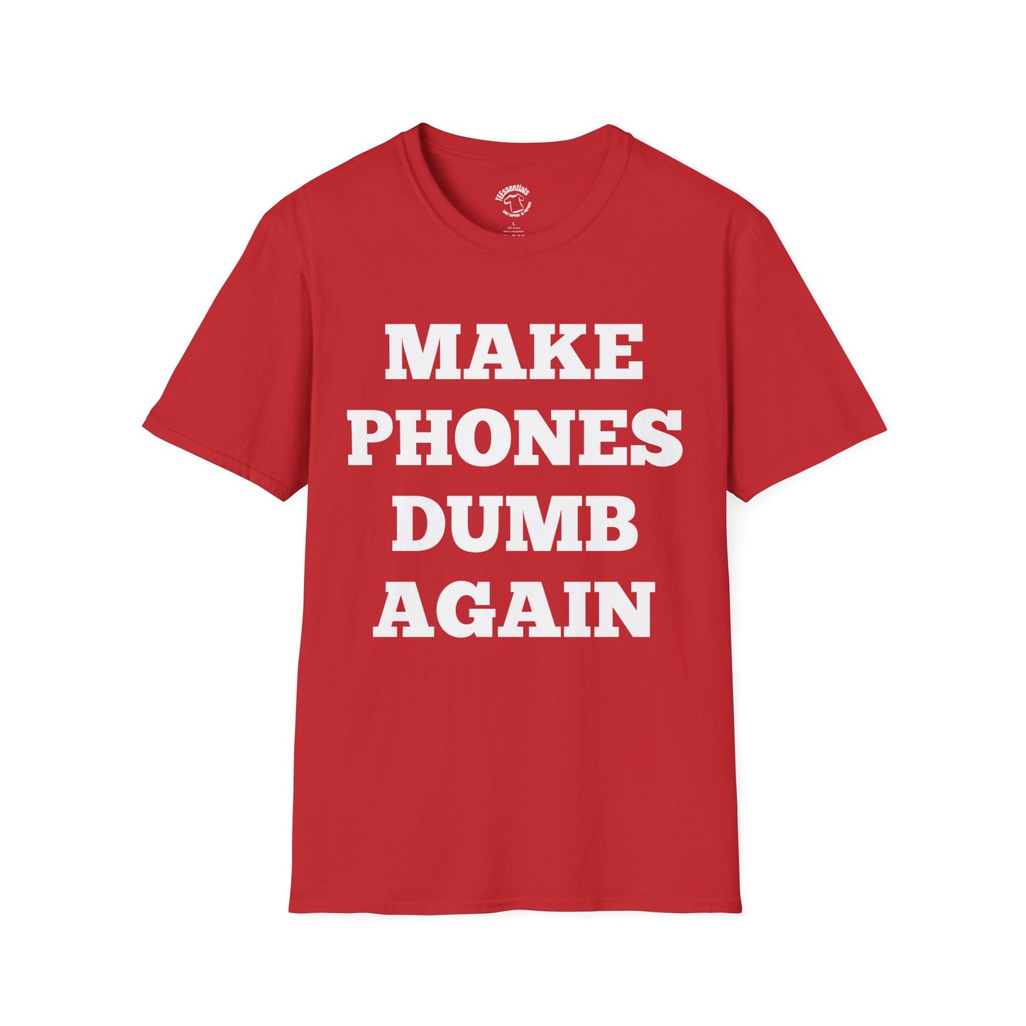 Make Phones Dumb Again T-Shirt — Anti-Smartphone Retro Slogan Tee