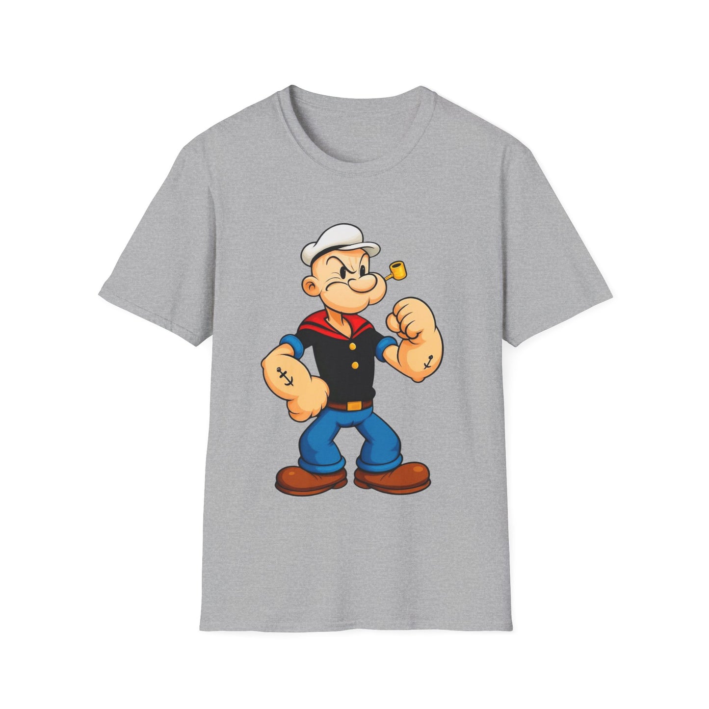 Cartoon Popeye the Sailor Character T-Shirt — Vintage Nautical Graphic Tee