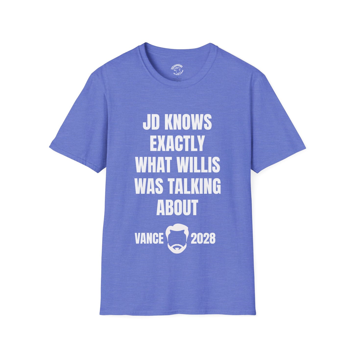 Vance 2028 T-Shirt — 'JD Knows Exactly What Willis Was Talking About' Political Campaign Tee