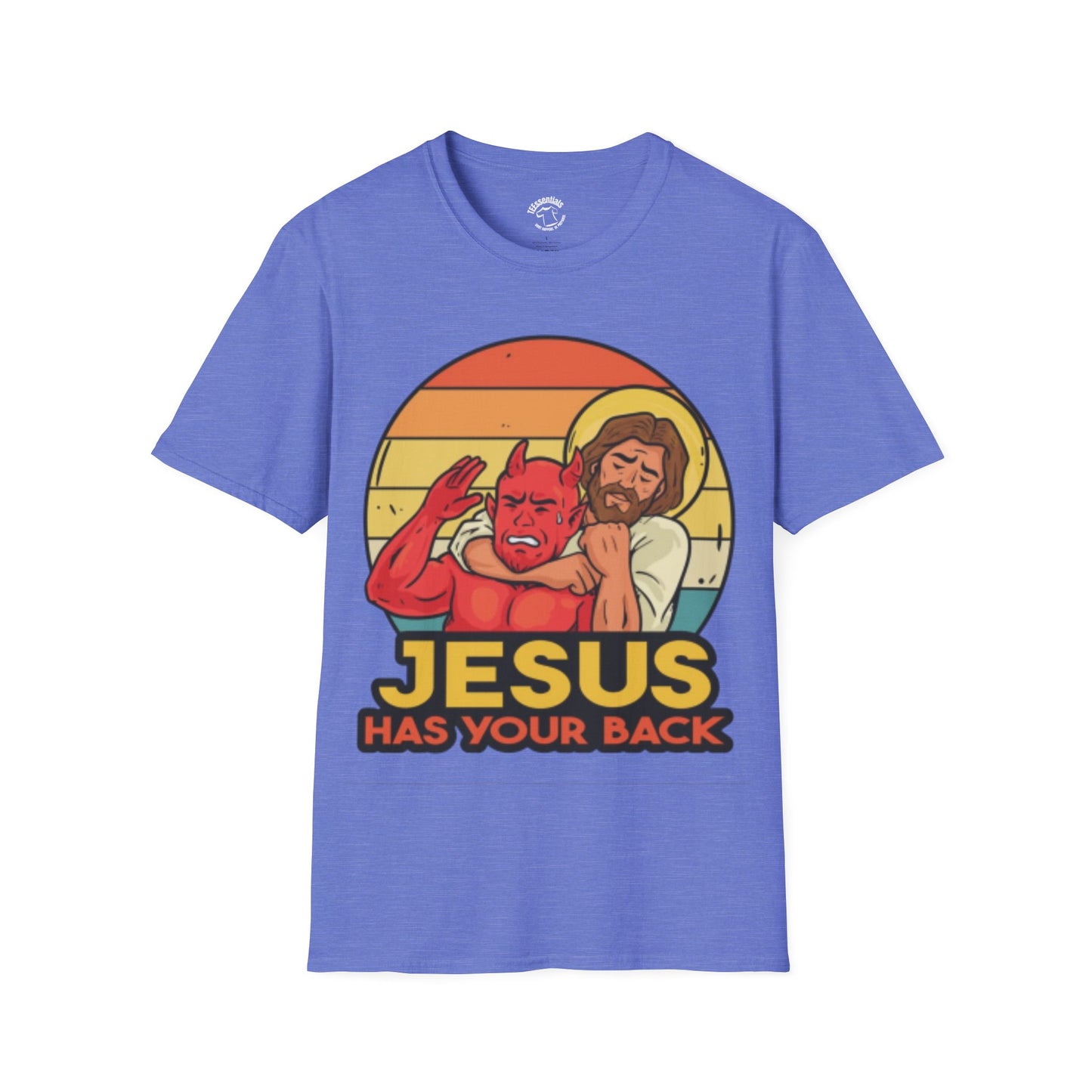 Jesus Has Your Back T-Shirt — Retro Christian Faith Tee