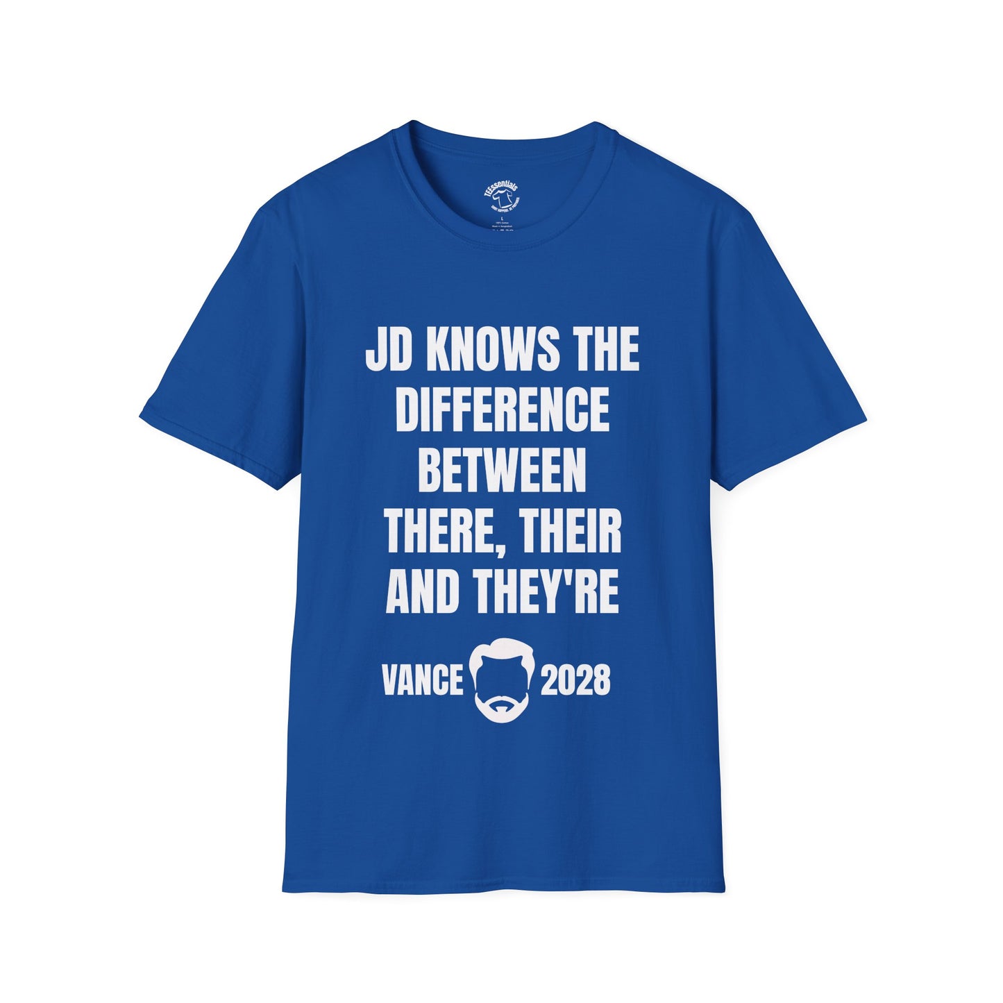 Grammar Warrior T-Shirt — "JD Knows the Difference Between There, Their and They’re" Vance 2028