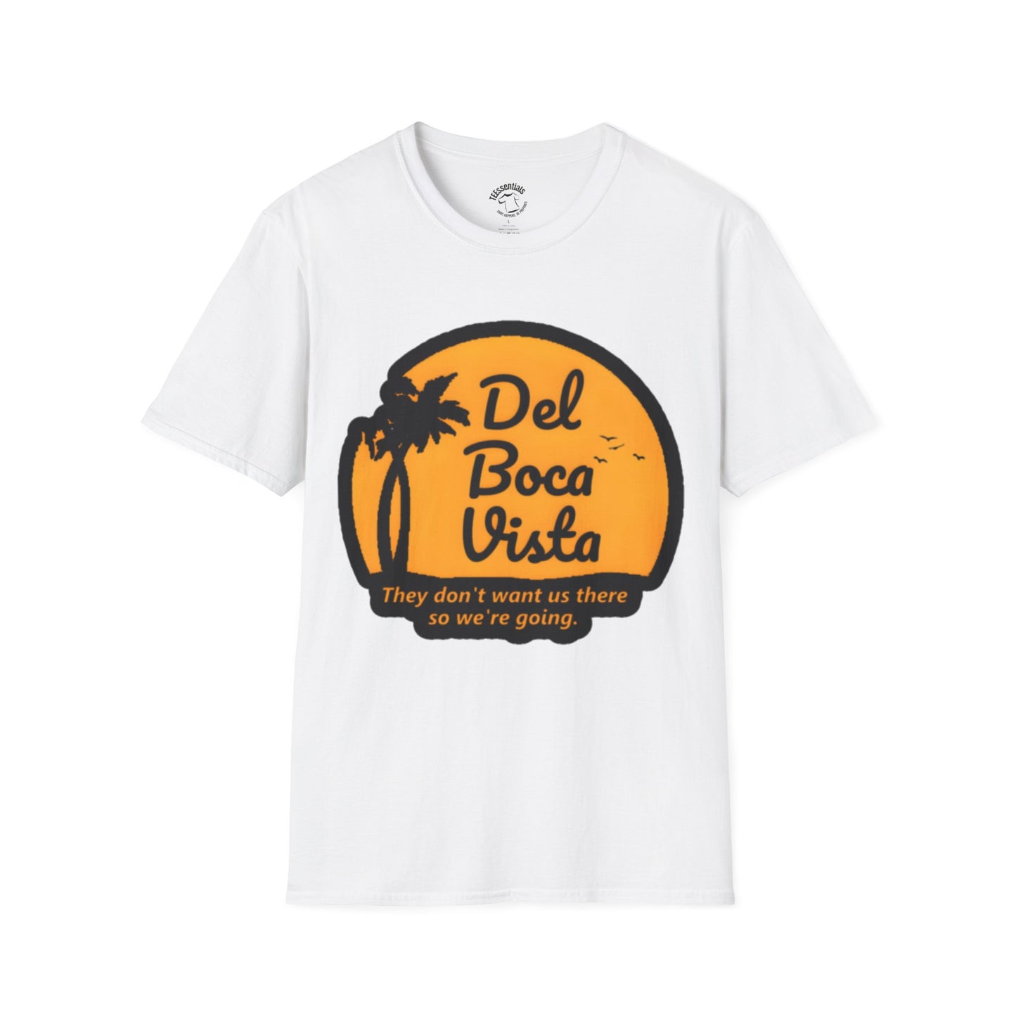 Del Boca Vista Retro Palm T-Shirt — "They don't want us there so we're going"