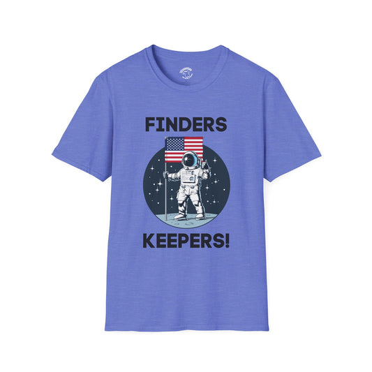 Finders Keepers Astronaut T-Shirt — Retro Space Flag Tee