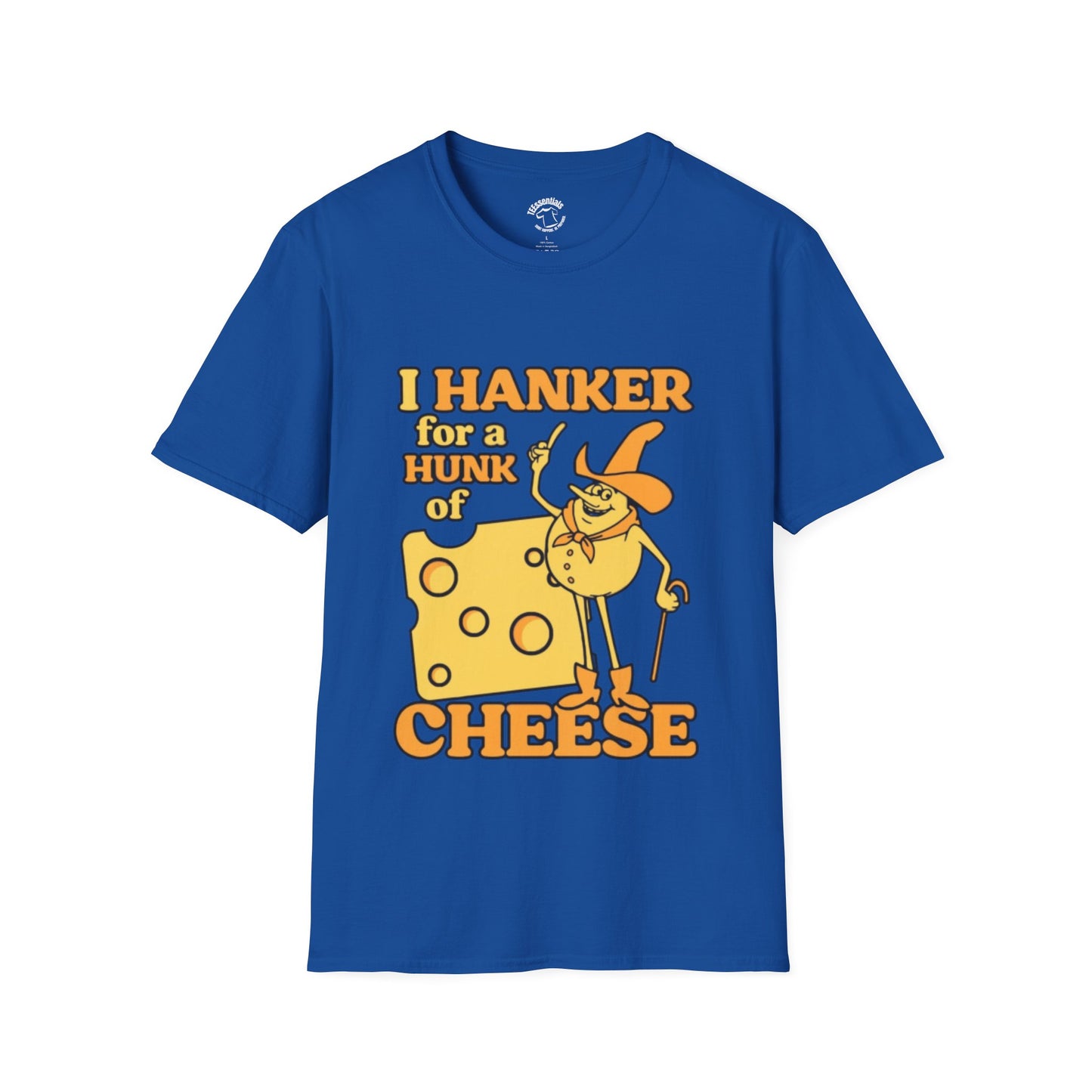 Cheese Hunk T-Shirt — "I Hanker for a Hunk of Cheese" Vintage Cartoon Tee