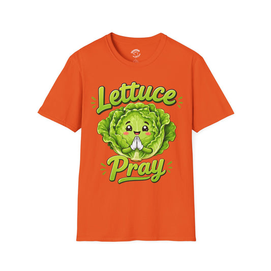 Lettuce Pray T‑Shirt — Cute Praying Lettuce Graphic Tee