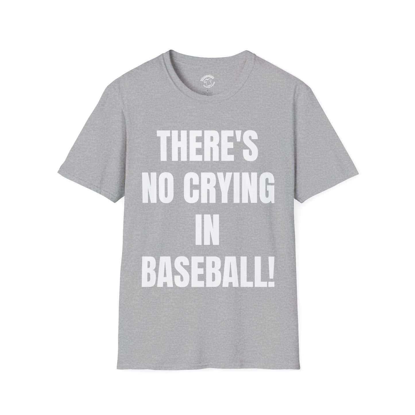 Theres No Crying in Baseball T-Shirt — Funny Baseball Movie Quote Tee