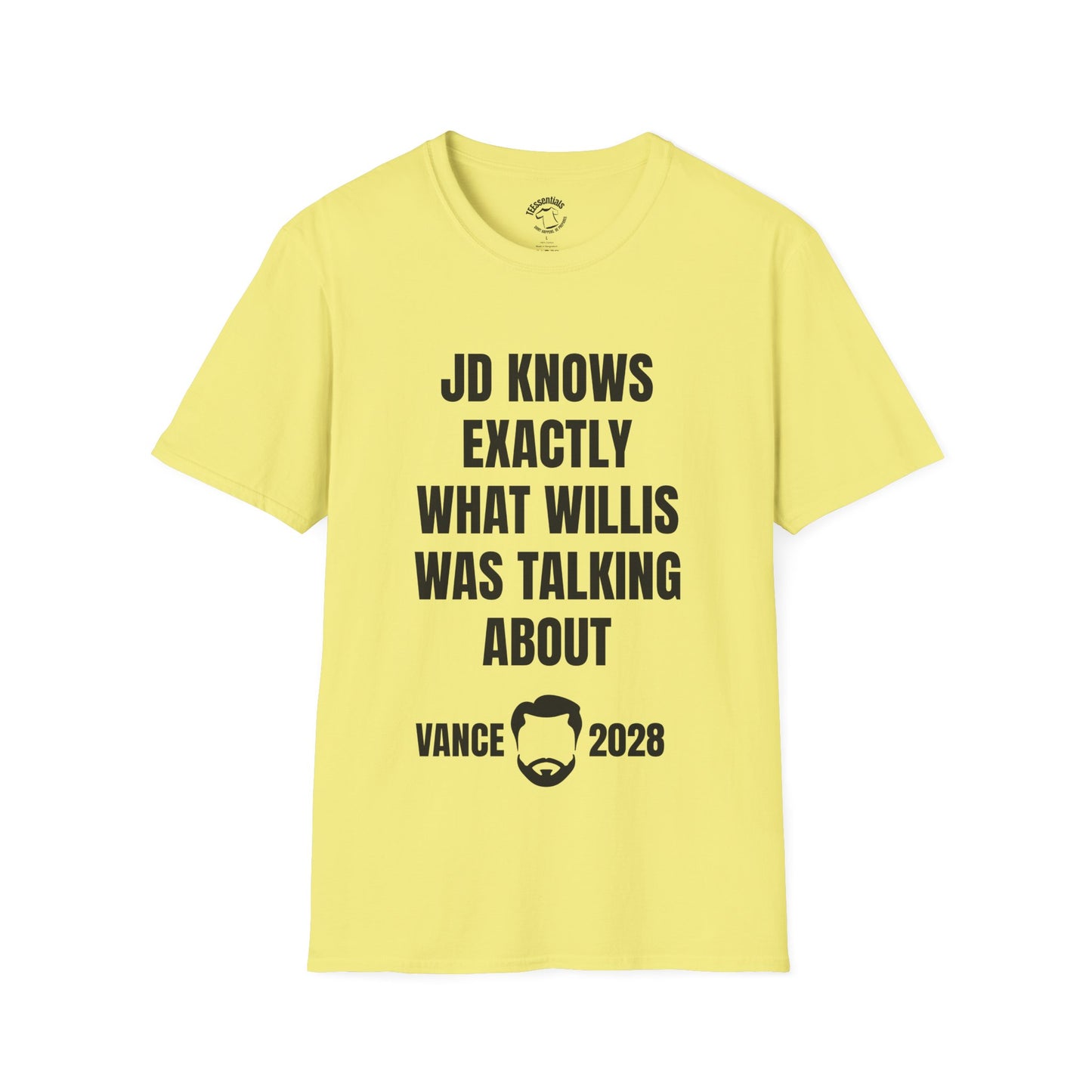 Vance 2028 T-Shirt — 'JD Knows Exactly What Willis Was Talking About' Political Campaign Tee