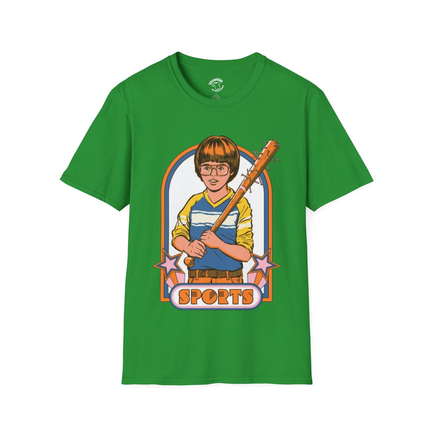 Retro 'Sports' Baseball Bat Kid Graphic T-Shirt
