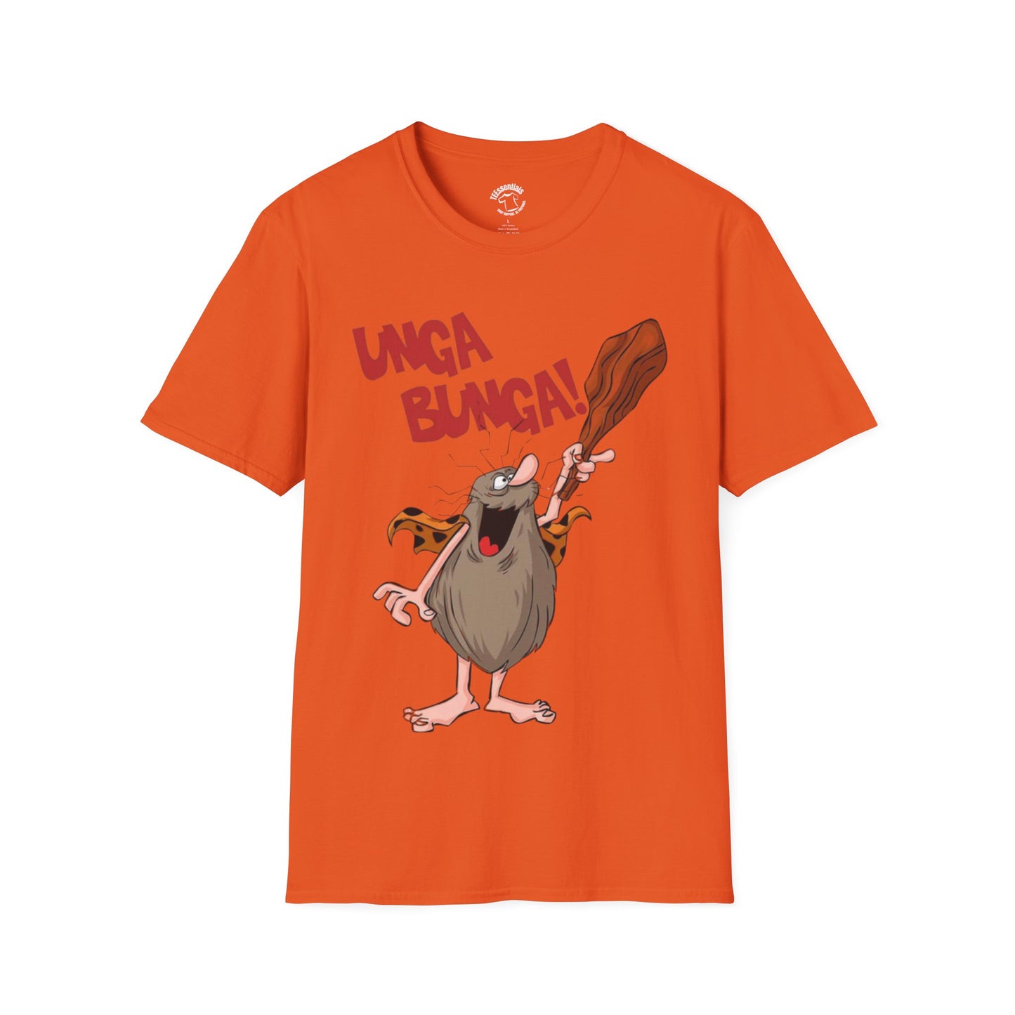 Captain Caveman Cartoon T-Shirt — "Unga Bunga!" Funny Prehistoric Graphic Tee