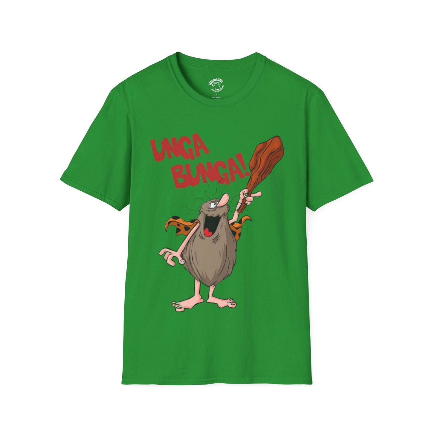 Captain Caveman Cartoon T-Shirt — "Unga Bunga!" Funny Prehistoric Graphic Tee