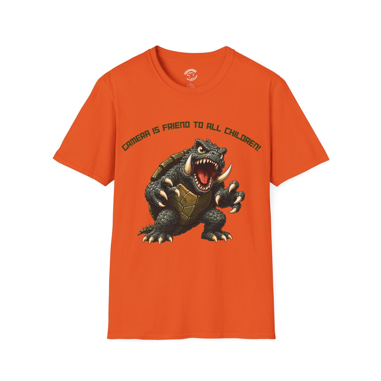 T-Shirt — 'Gamera Is Friend To All Children' Retro Monster Turtle Graphic Tee