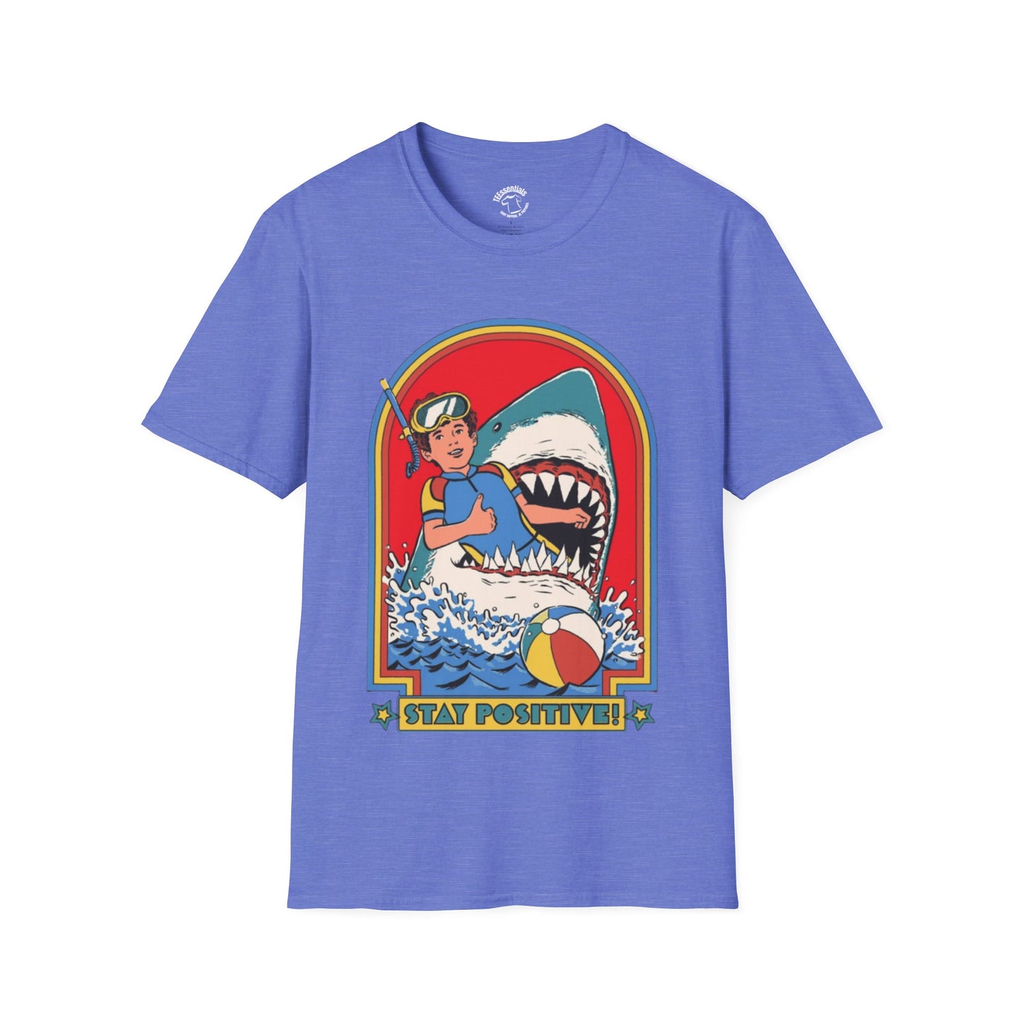 Stay Positive Shark Beach T-Shirt