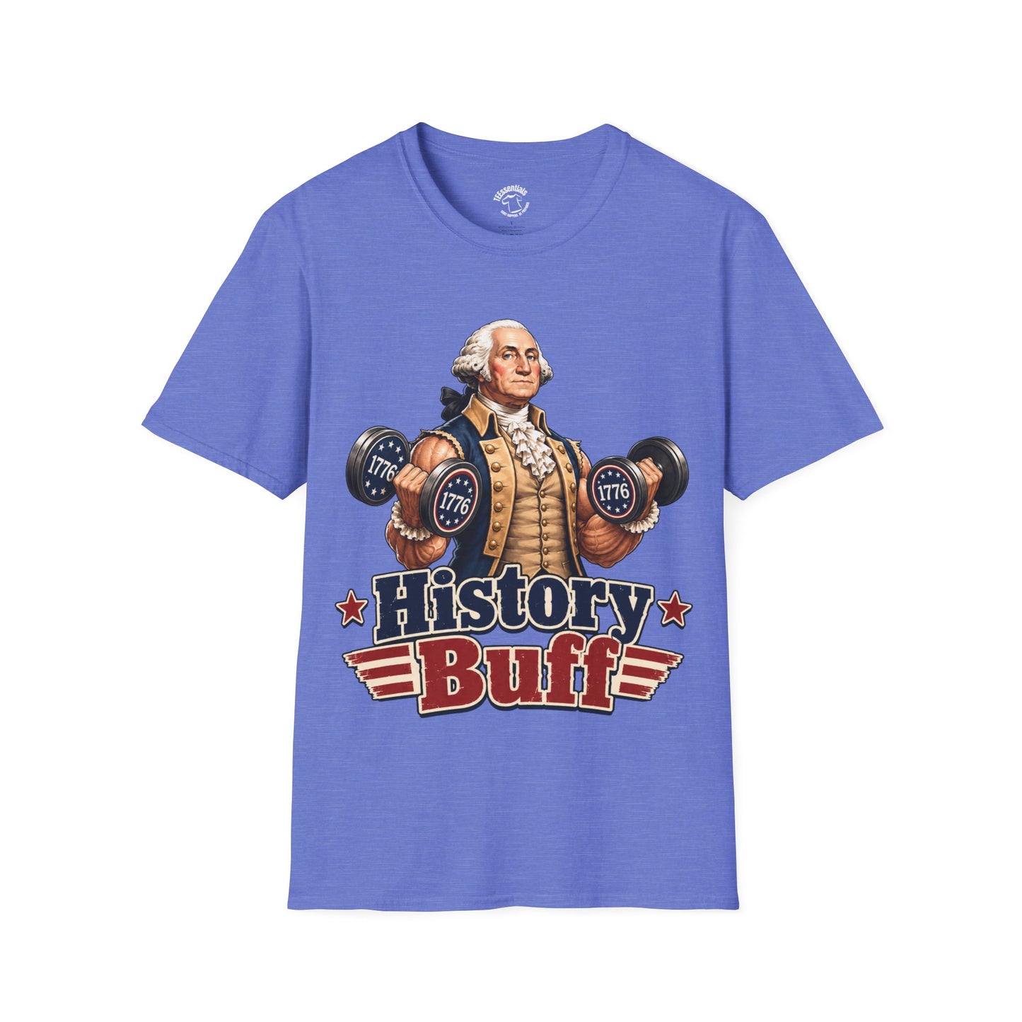 History Buff T-Shirt — George Washington Weightlifting Patriotic Tee